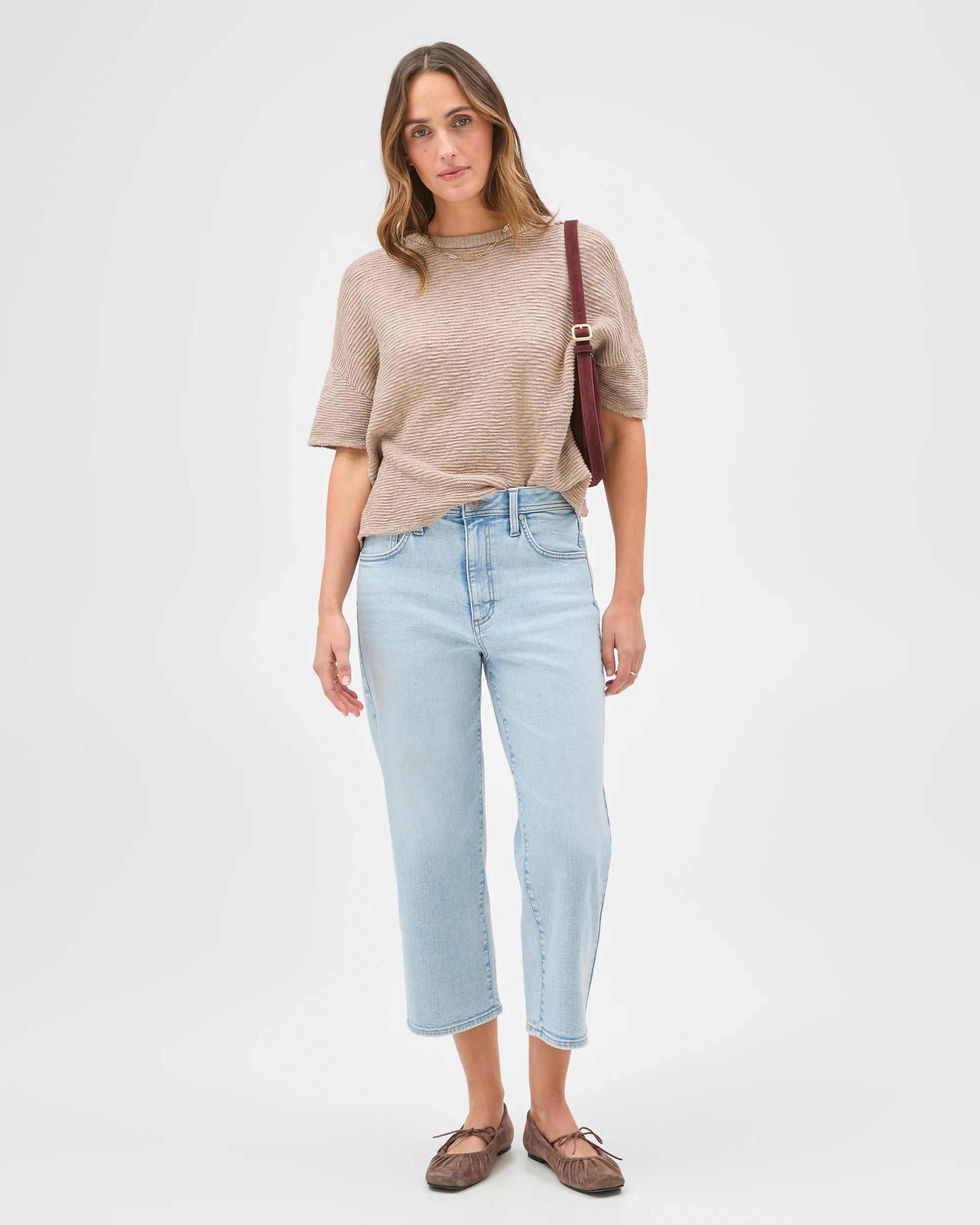 1 Target Denim Tara Slim Fit Straight Leg Cropped Denim Jeans ICE BLUE, 1 of 7