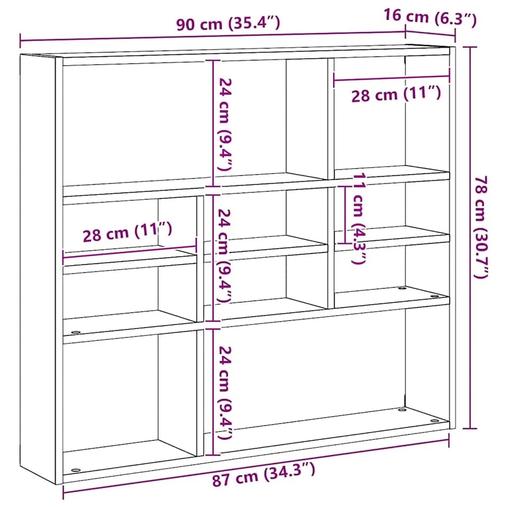 7 vidaXL Wall shelf Ample Storage - White, 7 of 7