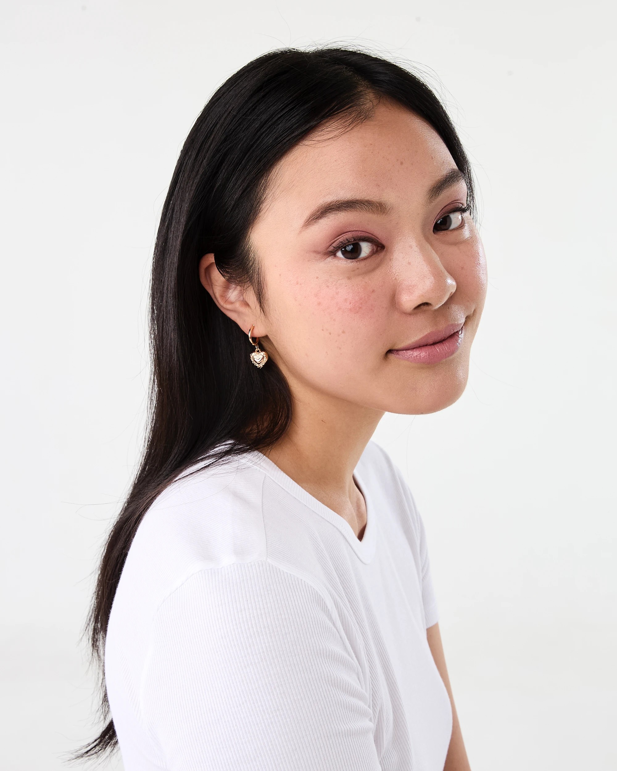 4 3 Pack Flower, Bee and Heart Earrings - Gold Tone, 4 of 5