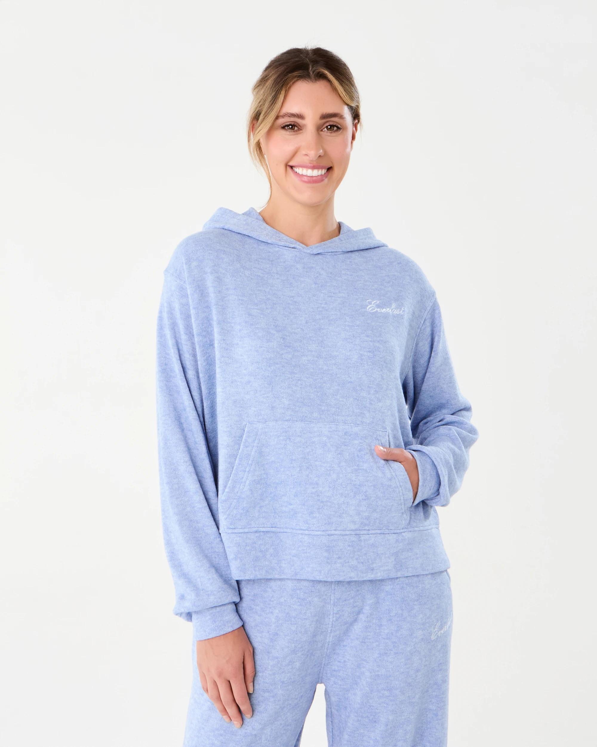2 Everlast Womens Terry Towelling Hoodie Win Frost, 2 of 8