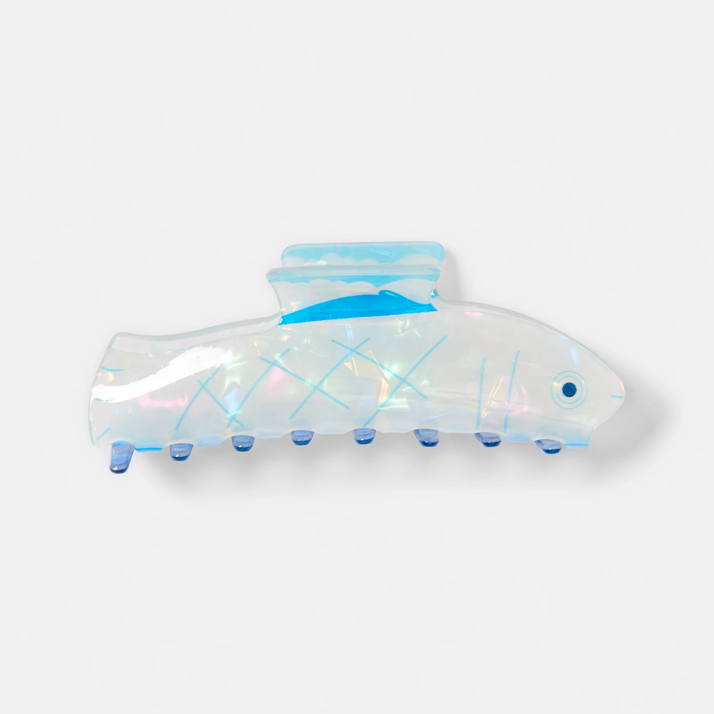 1 White Novelty Sardine Claw Hair Clip, 1 of 4