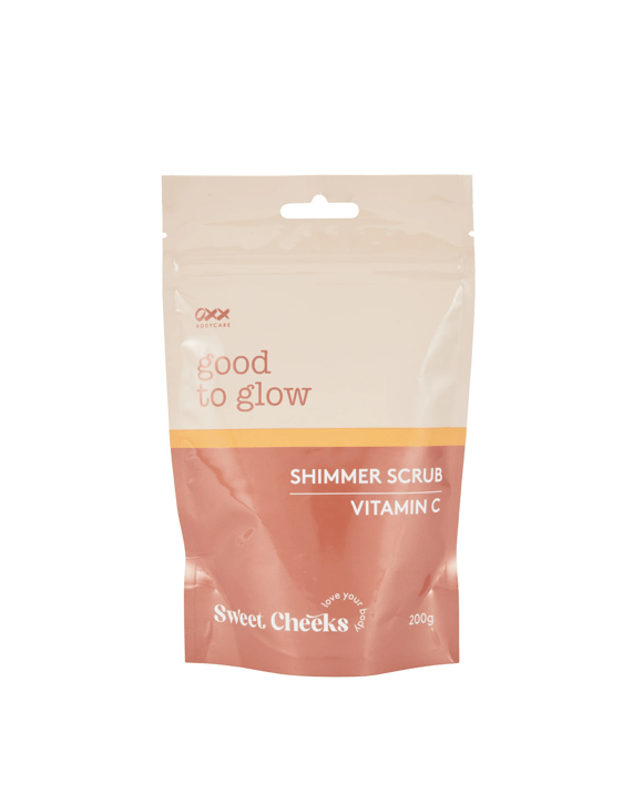 OXX Bodycare Good to Glow Sweet Cheeks Shimmer Scrub 200g - Vitamin C