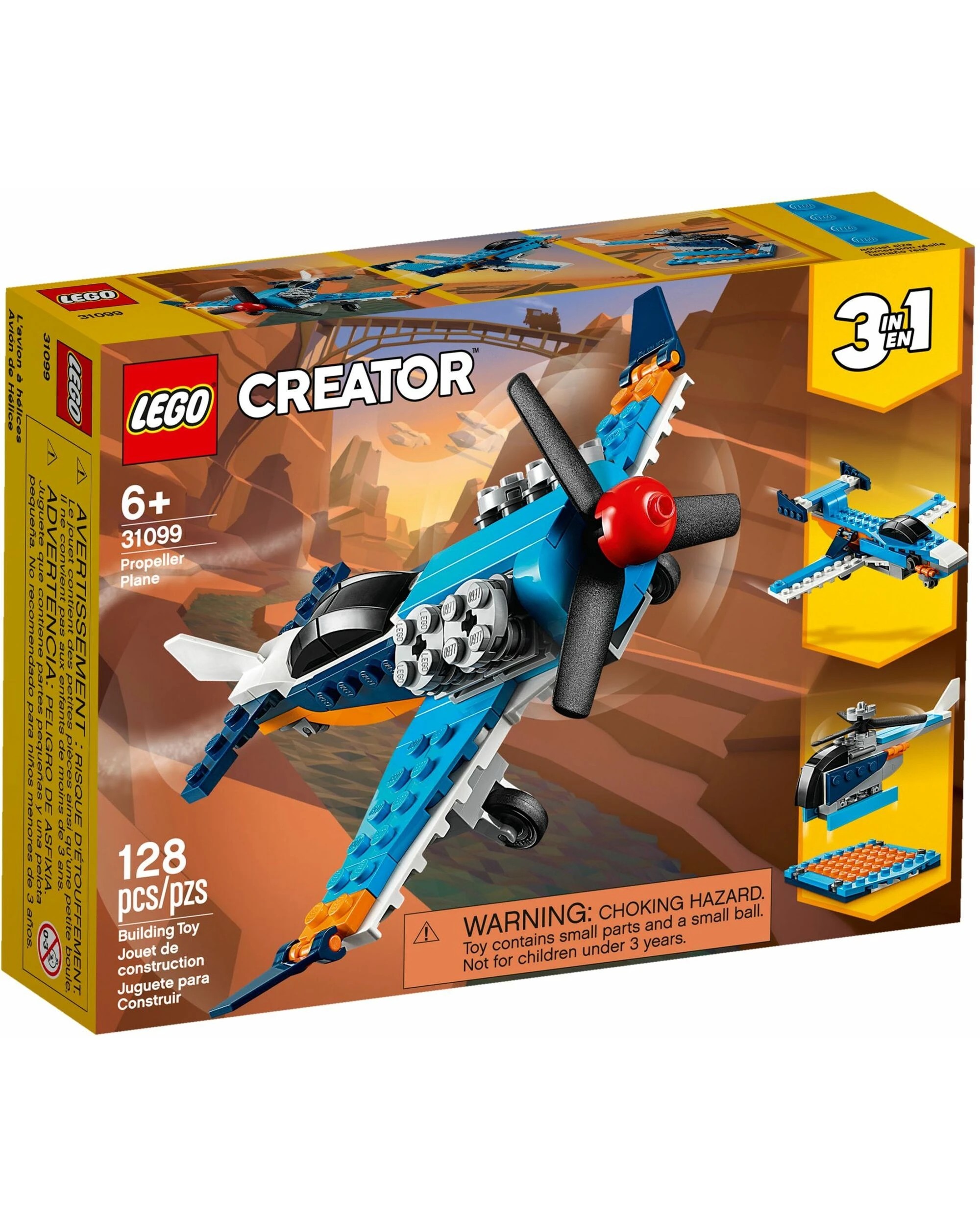 1 LEGO 31099 Creator 3in1 Propeller Plane, Jet, Helicopter Building Set, 1 of 4