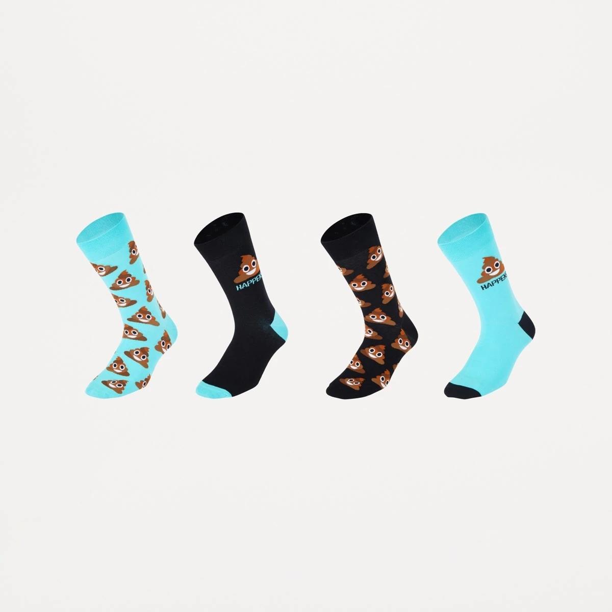 1 4 Pack Novelty Socks IT HAPPENS, 1 of 3