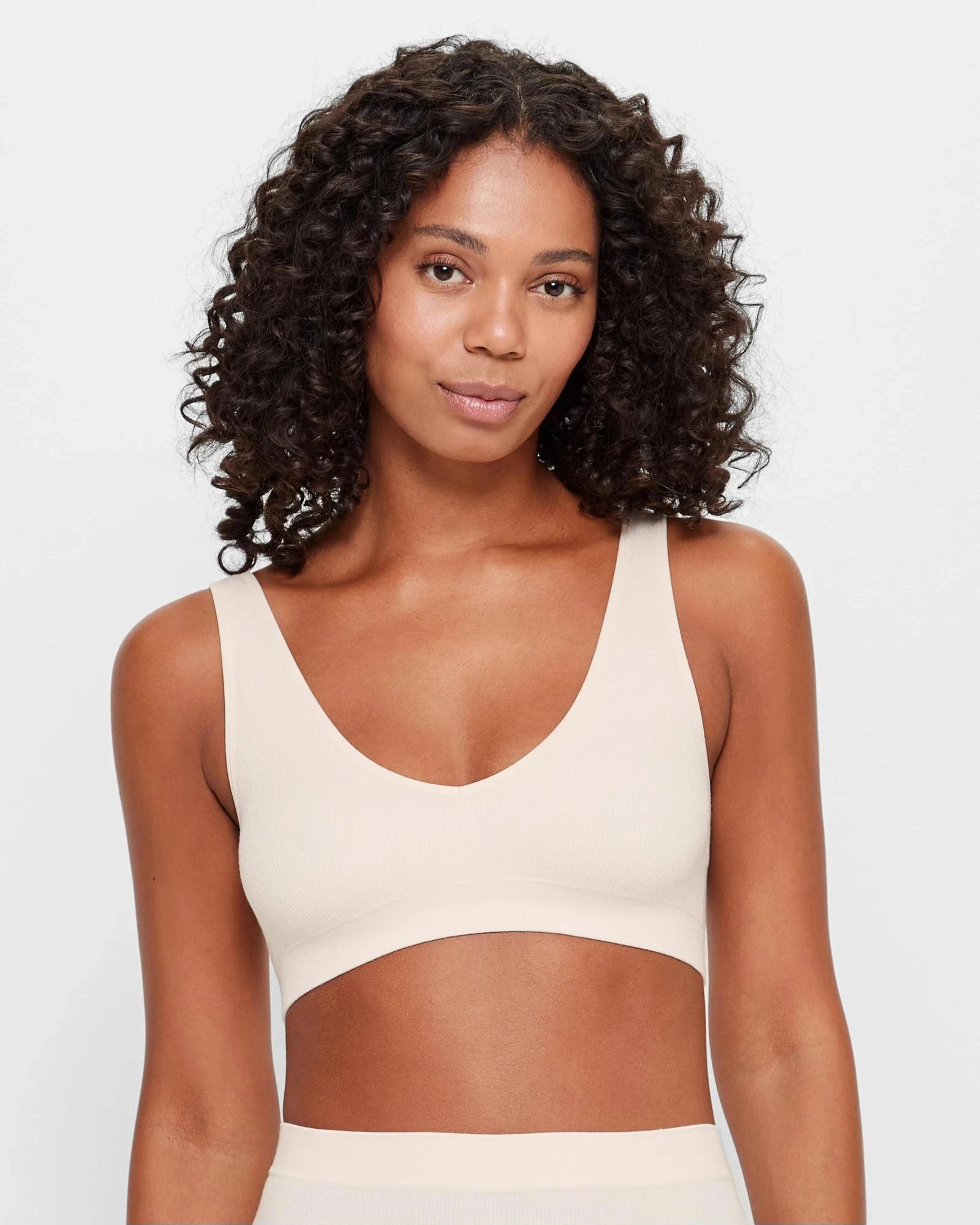 1 Target Bamboo Rib Plunge Crop Top ANGEL WING, 1 of 4