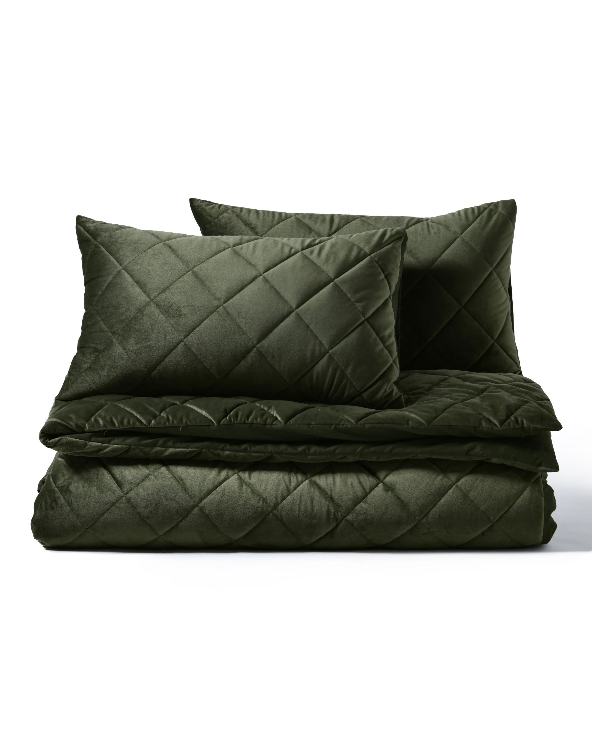 7 Dreamaker Haven Quilted Quilt Cover Set - Queen Bed - Olive, 7 of 9