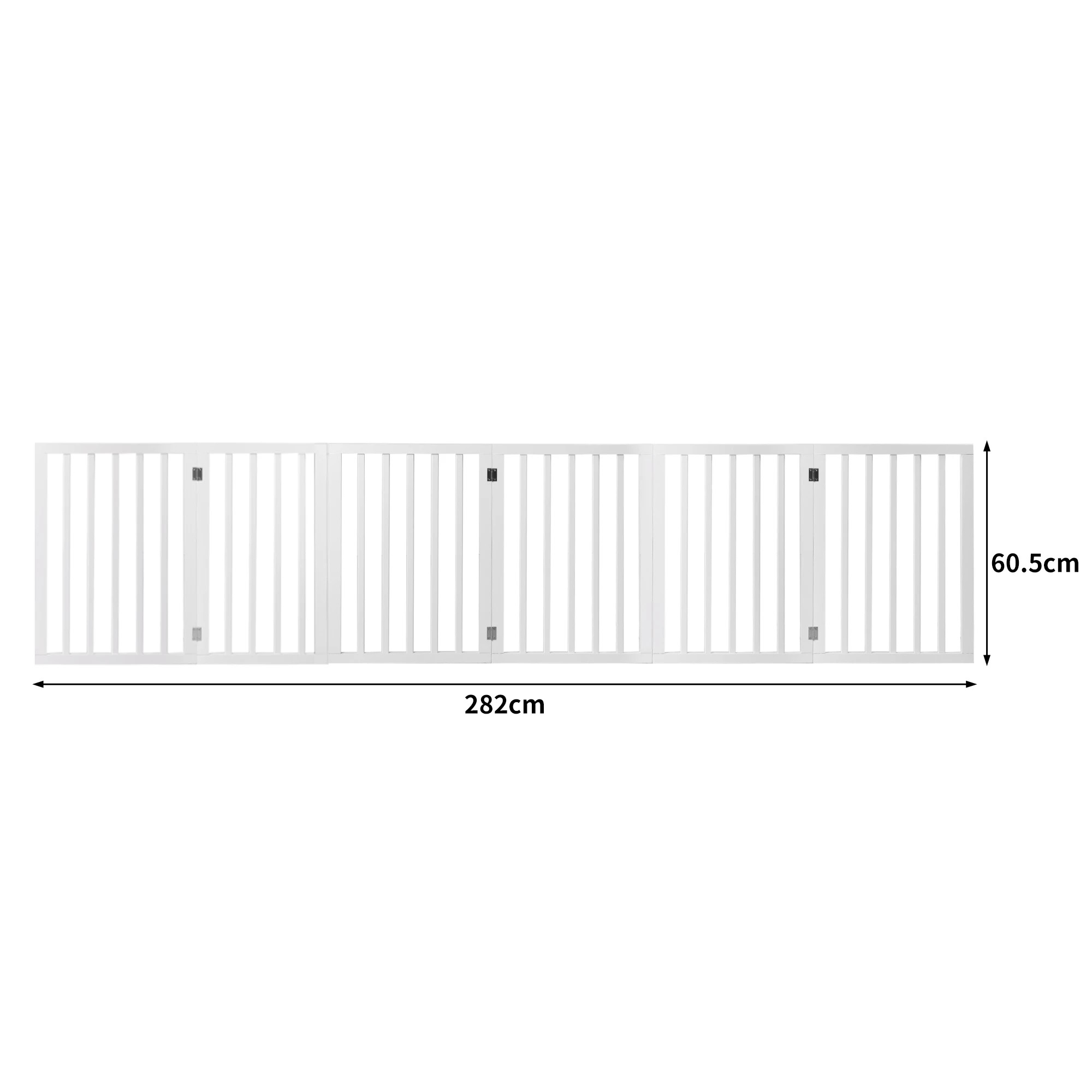 3 Pawz 6 Panels Wooden Pet Gate White, 3 of 7