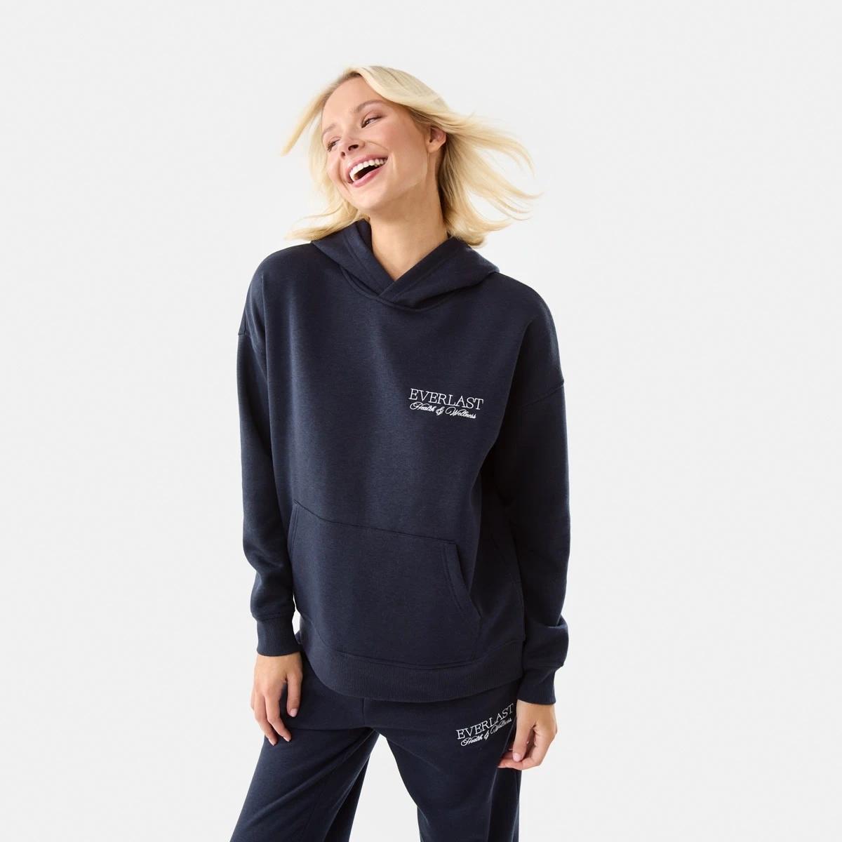 1 Everlast Womens Street Oversized Hoodie Washed Nvy, 1 of 8
