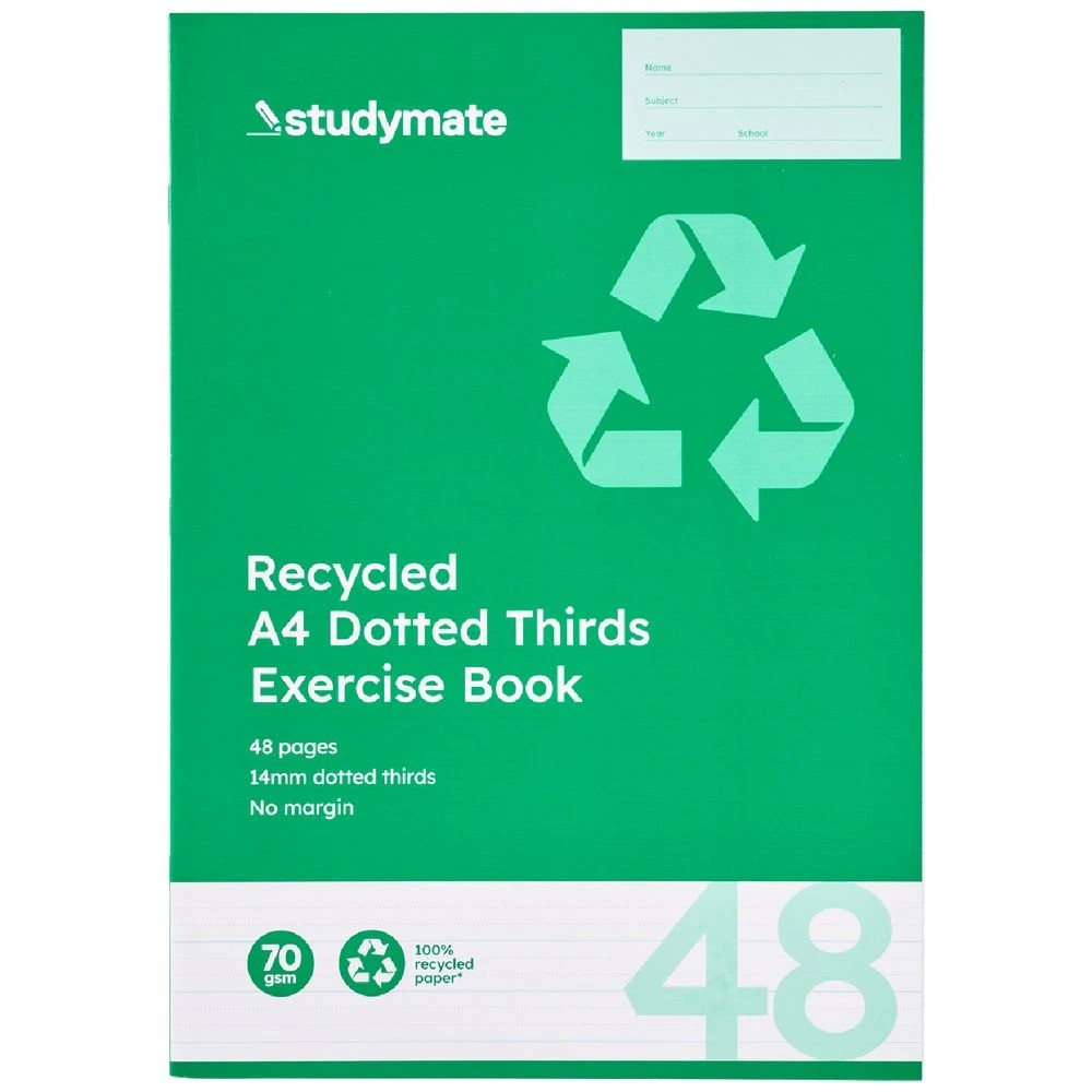 3 Studymate A4 70gsm 14mm Dotted Thirds Book 48 Page, 3 of 3