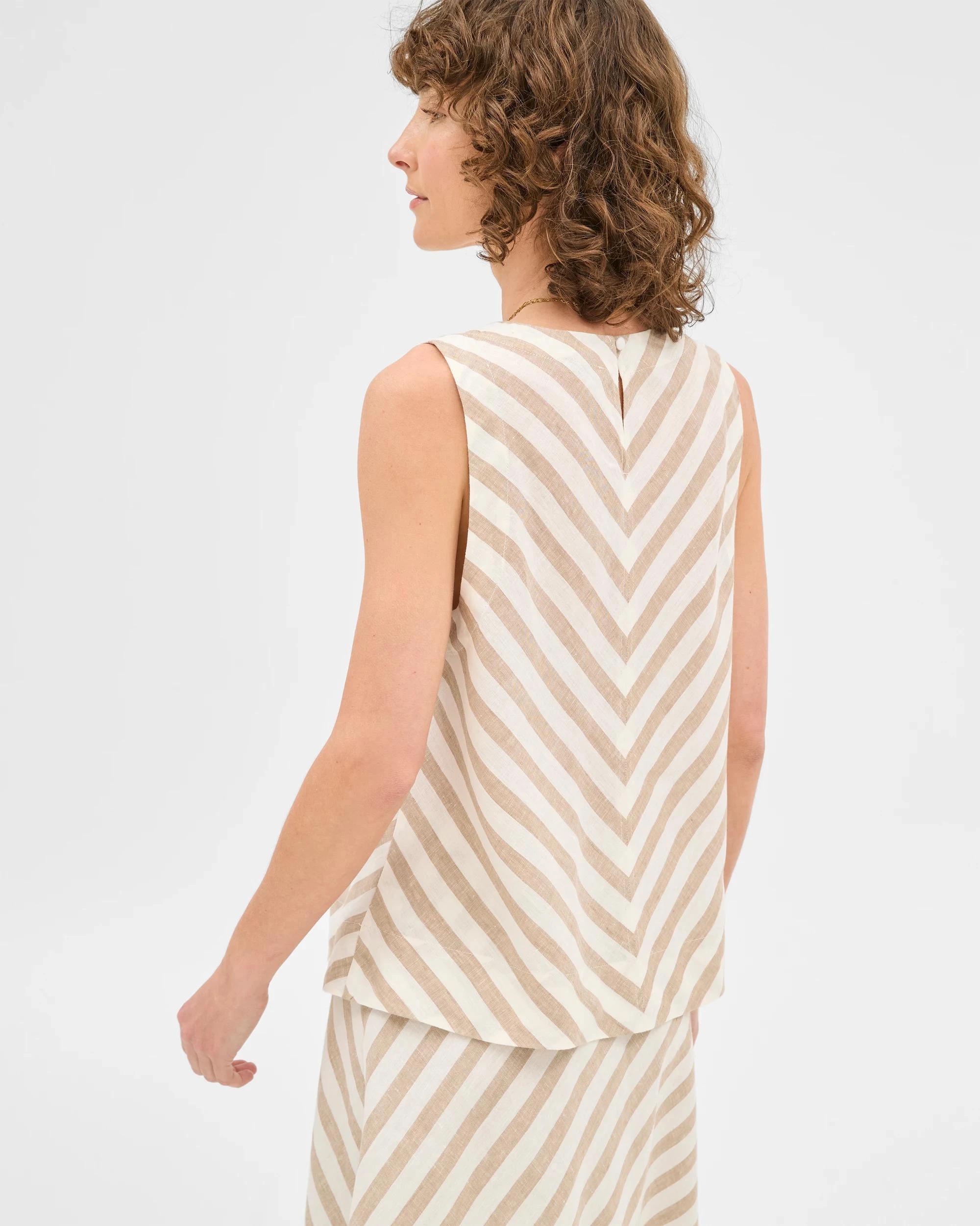 5 Target European Linen Tank Top CHEVRON STRIPE, 5 of 5