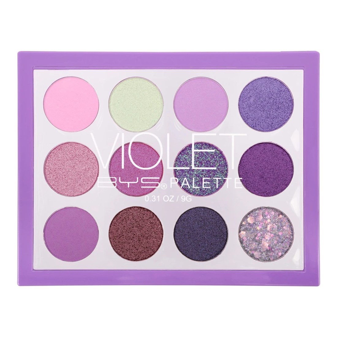 1 BYS 12 Shades Eyeshadow Palette - Violet, 1 of 3