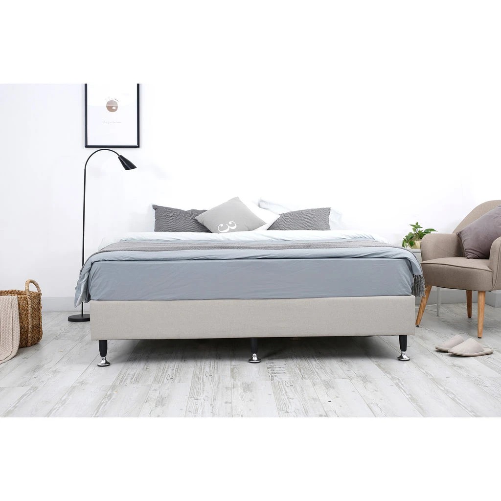 5 Zzz Atelier King Single Ensemble Bed Base with Solid Slat Support - Beige, 5 of 7