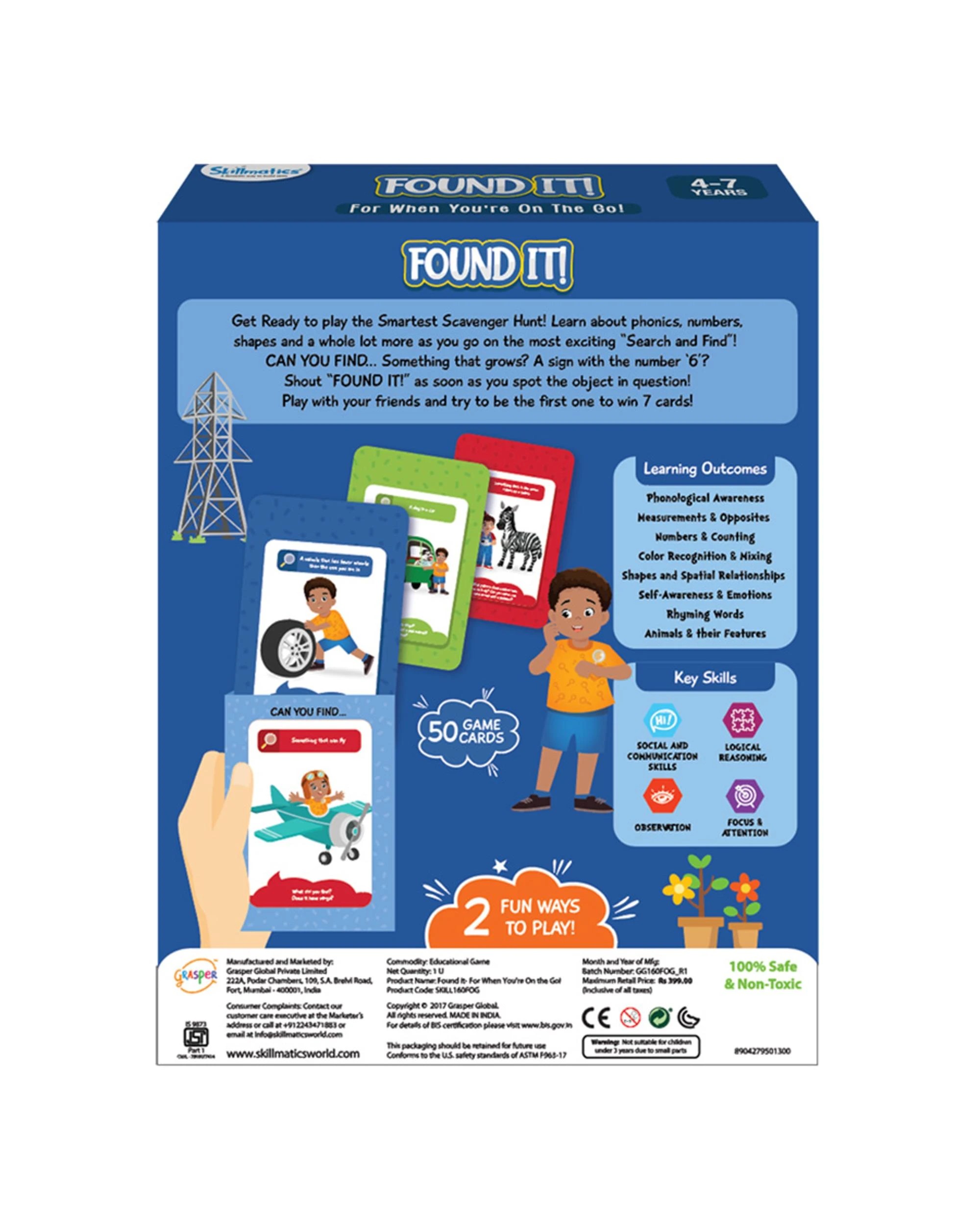4 Skillmatics Found It Scavenger Hunt For When You're On The Go Card Game, 4 of 4