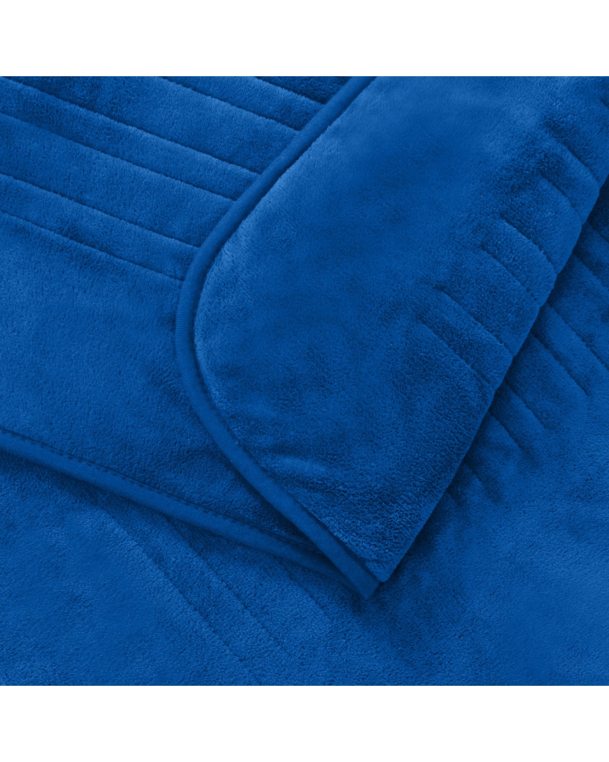 3 Dreamaker Kingston Coral Fleece Electric Heated Throw Blanket 130x160cm - Blue, 3 of 5