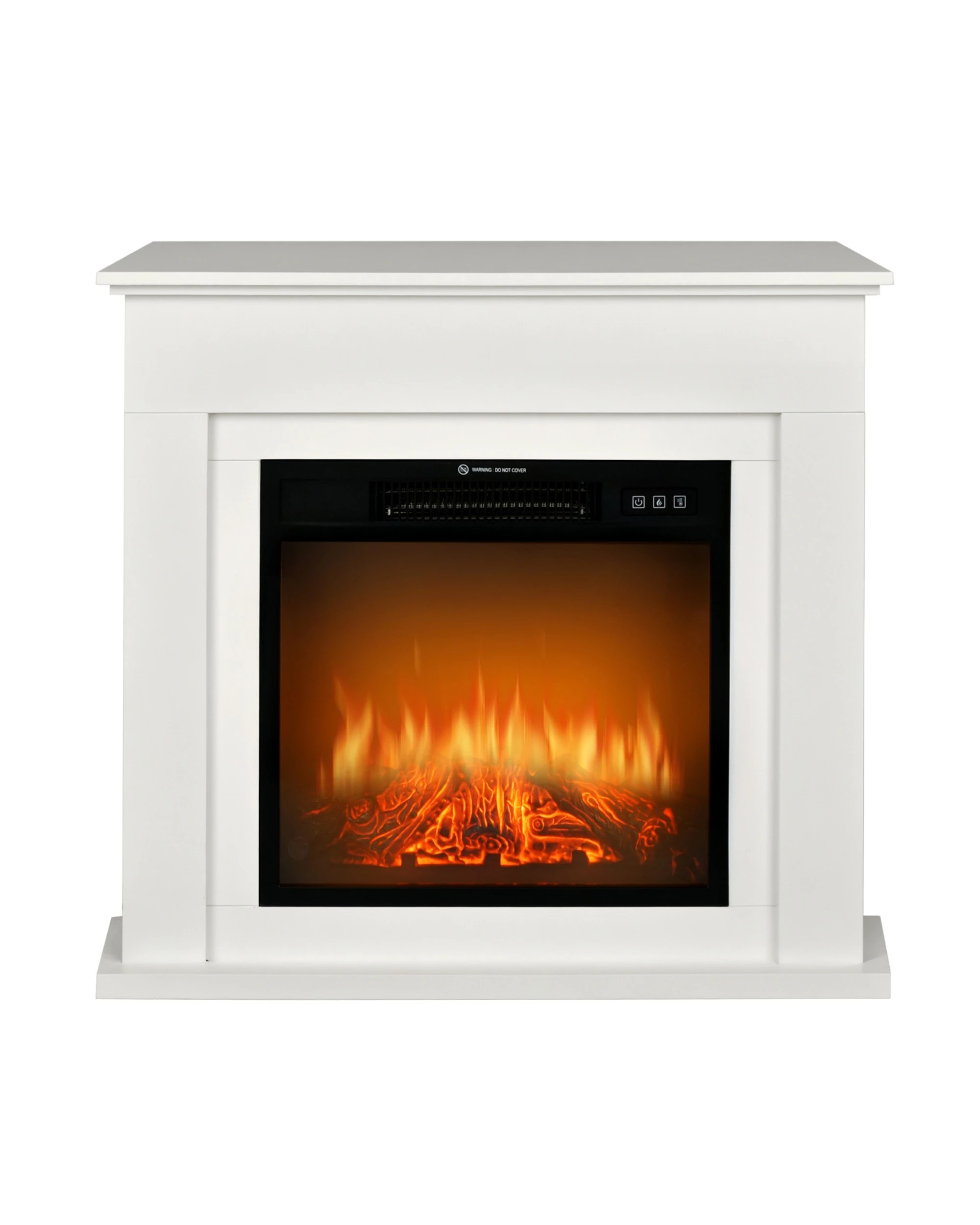 6 Advwin Electric Fireplace Freestanding Heater TV Stand with Mantel 3D Flame 3-speeds - White, 6 of 7