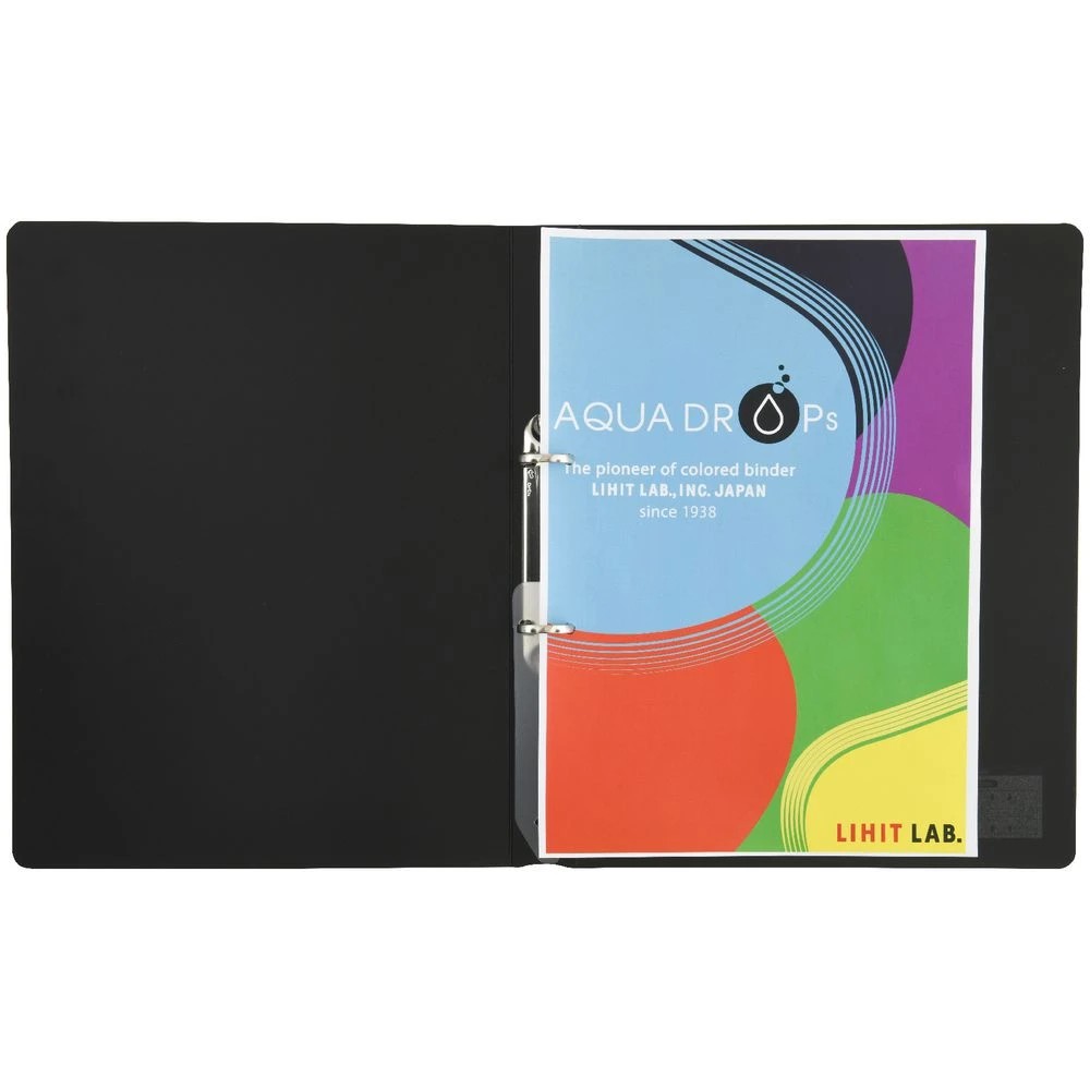 4 Aqua Drops Binder A4 2 O-Ring 18mm Twist Black, 4 of 6