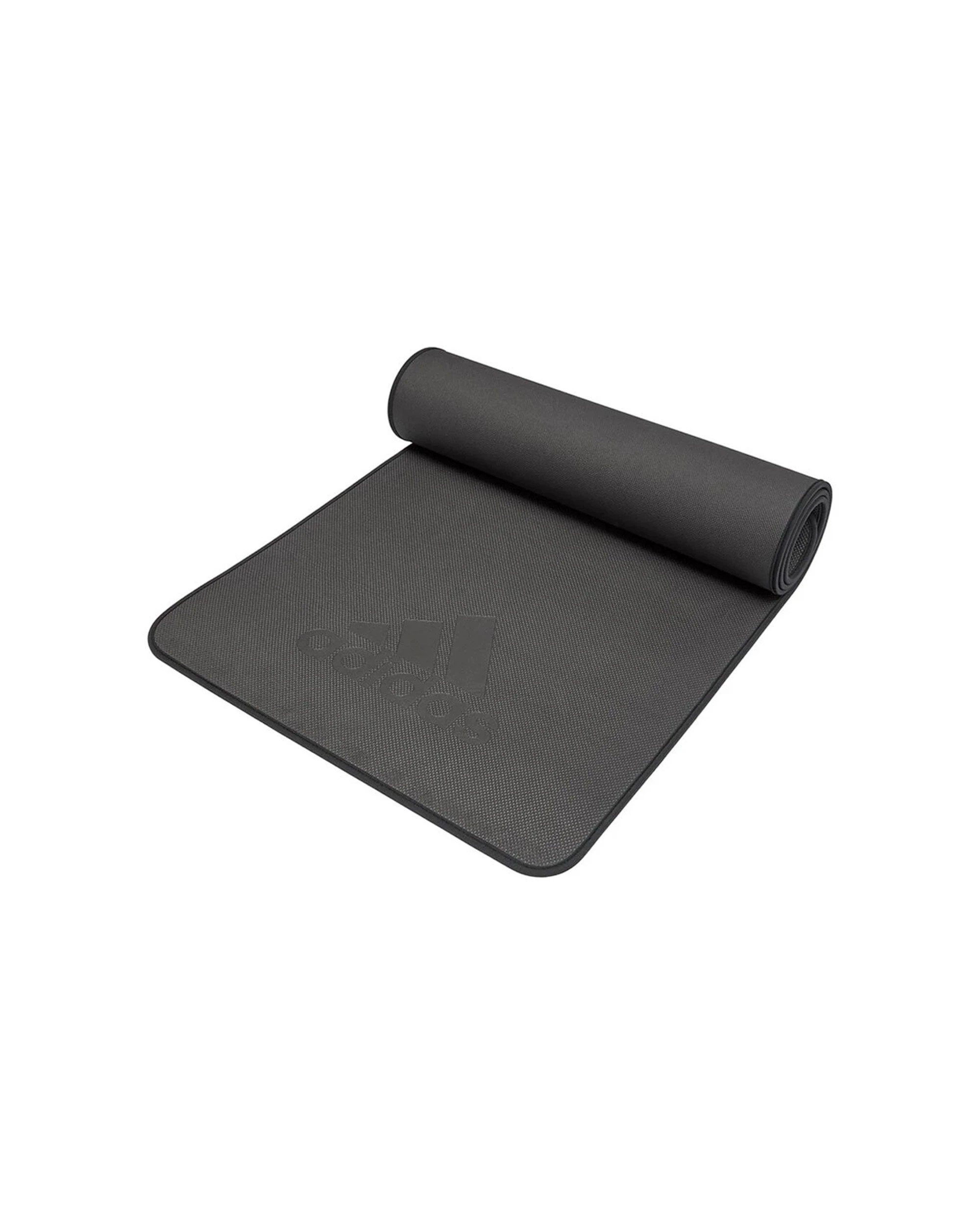 1 Adidas Professional Yoga Mat 5mm Thick POE Textured Grip With Metal Eyelets - Black, 1 of 7