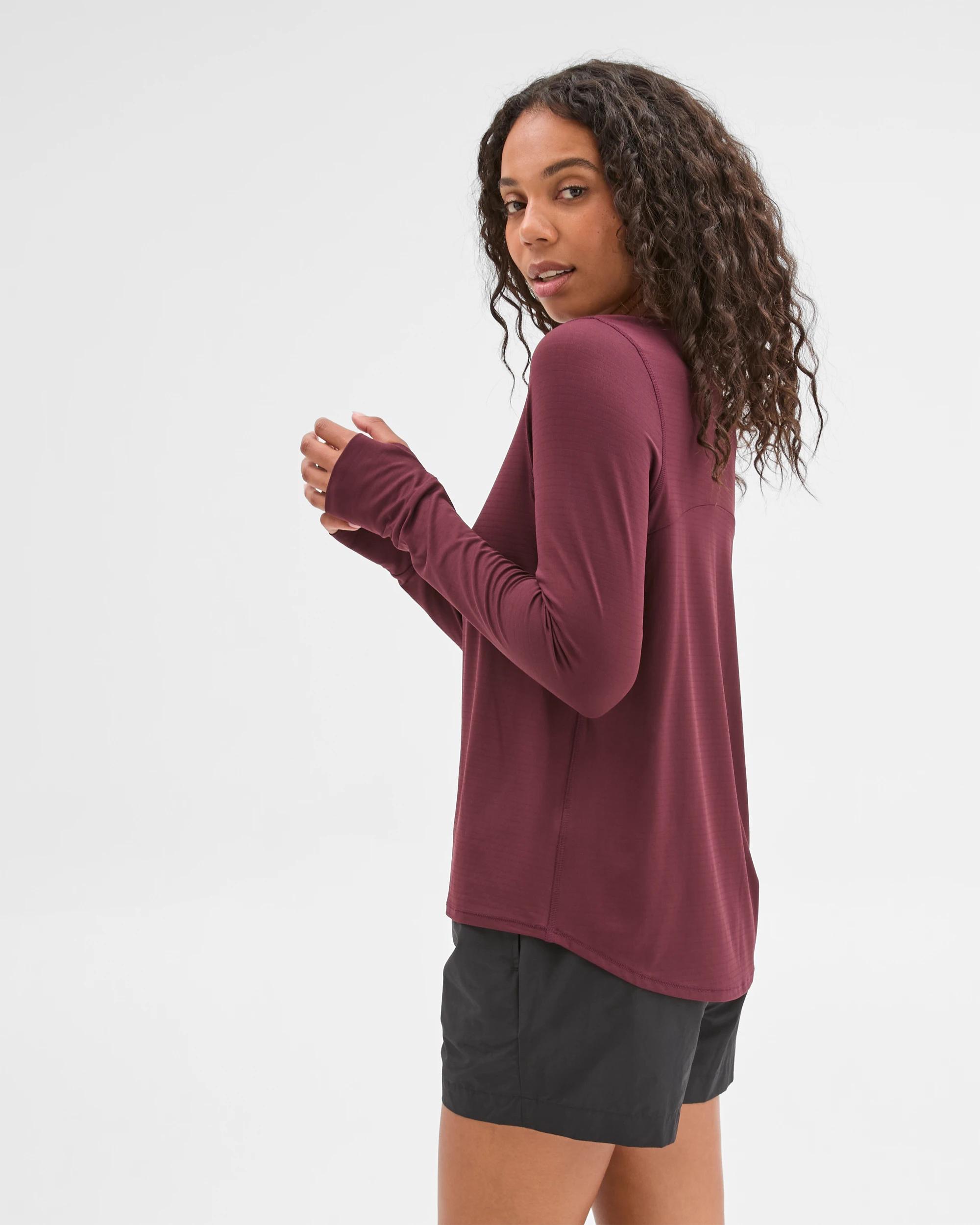 5 Target Active Active Long Sleeve Running T-Shirt WINE, 5 of 6