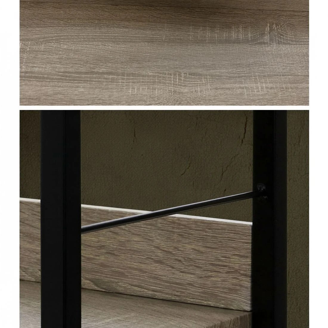 6 Artiss Bookshelf 4 Tiers - NOE  and Oak - Natural, 6 of 6