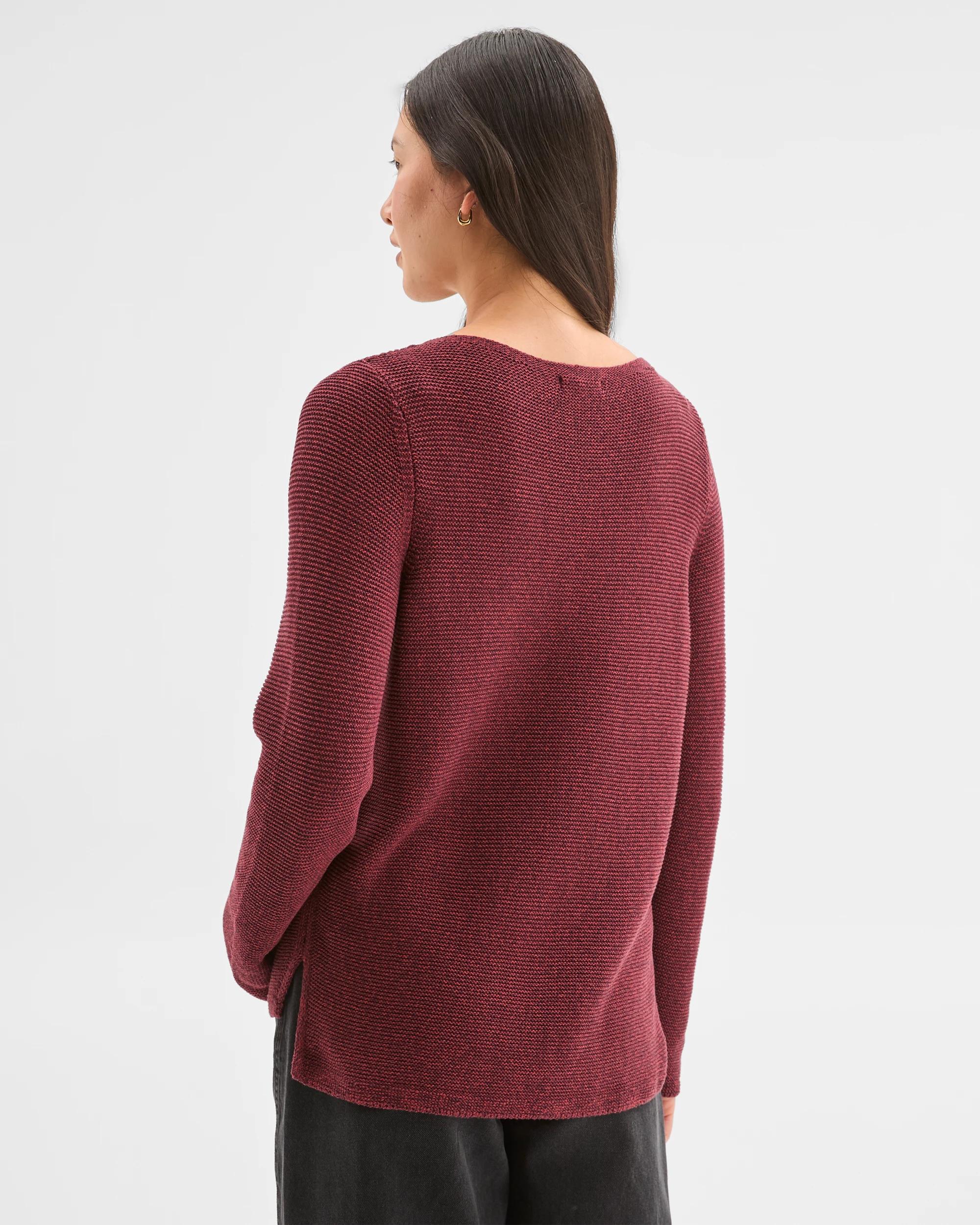 5 Target Woman Australian Cotton Blend Ottoman Twist Jumper PLUM WINE TWIST, 5 of 5