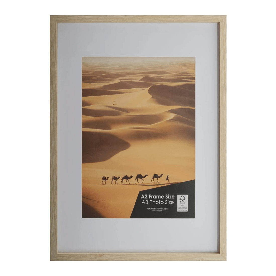 1 Sahara A2 with A3 Opening Poster Frame Oak, 1 of 4