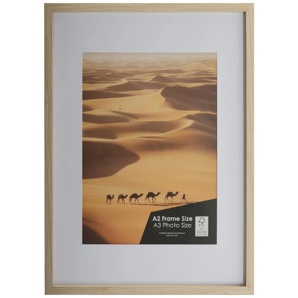 1 Sahara A2 with A3 Opening Poster Frame Oak, 1 of 4