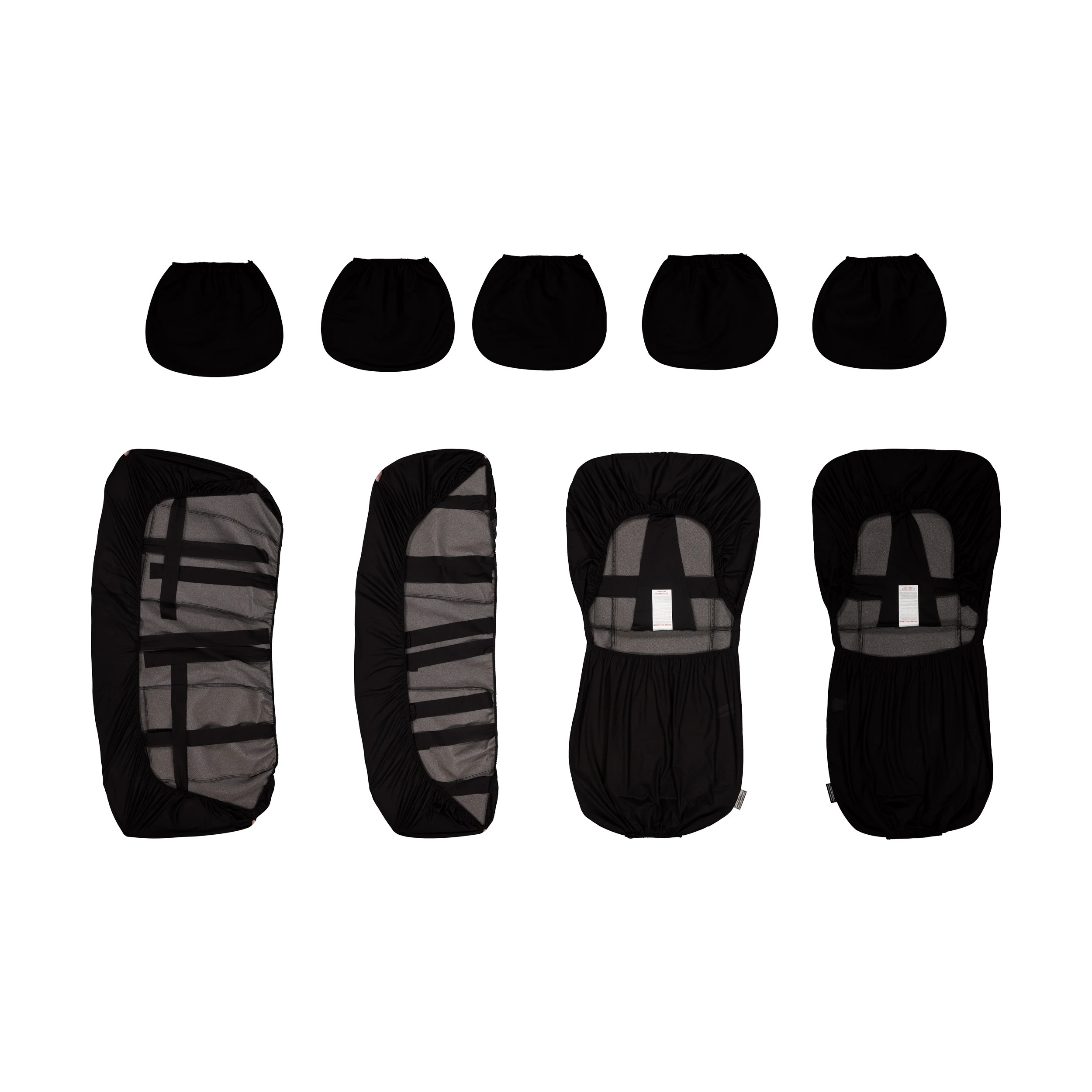 2 3 Pack Jacquard Seat Covers - Black, 2 of 9