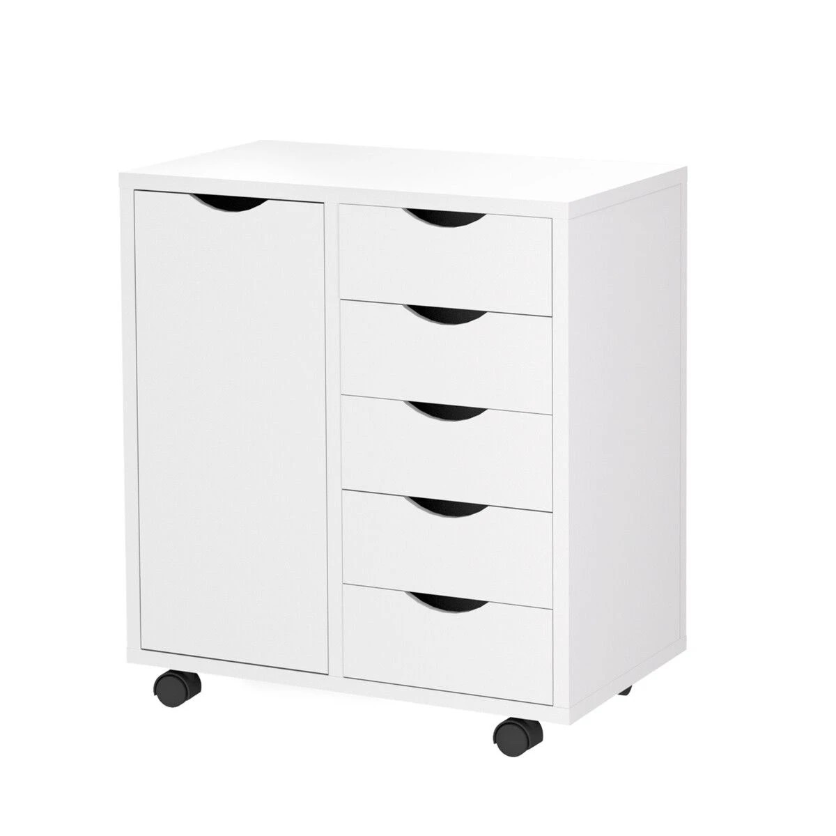 1 Ausway 5 Drawer File Cabinet Mobile Desk Filing Document Organiser, 1 of 7