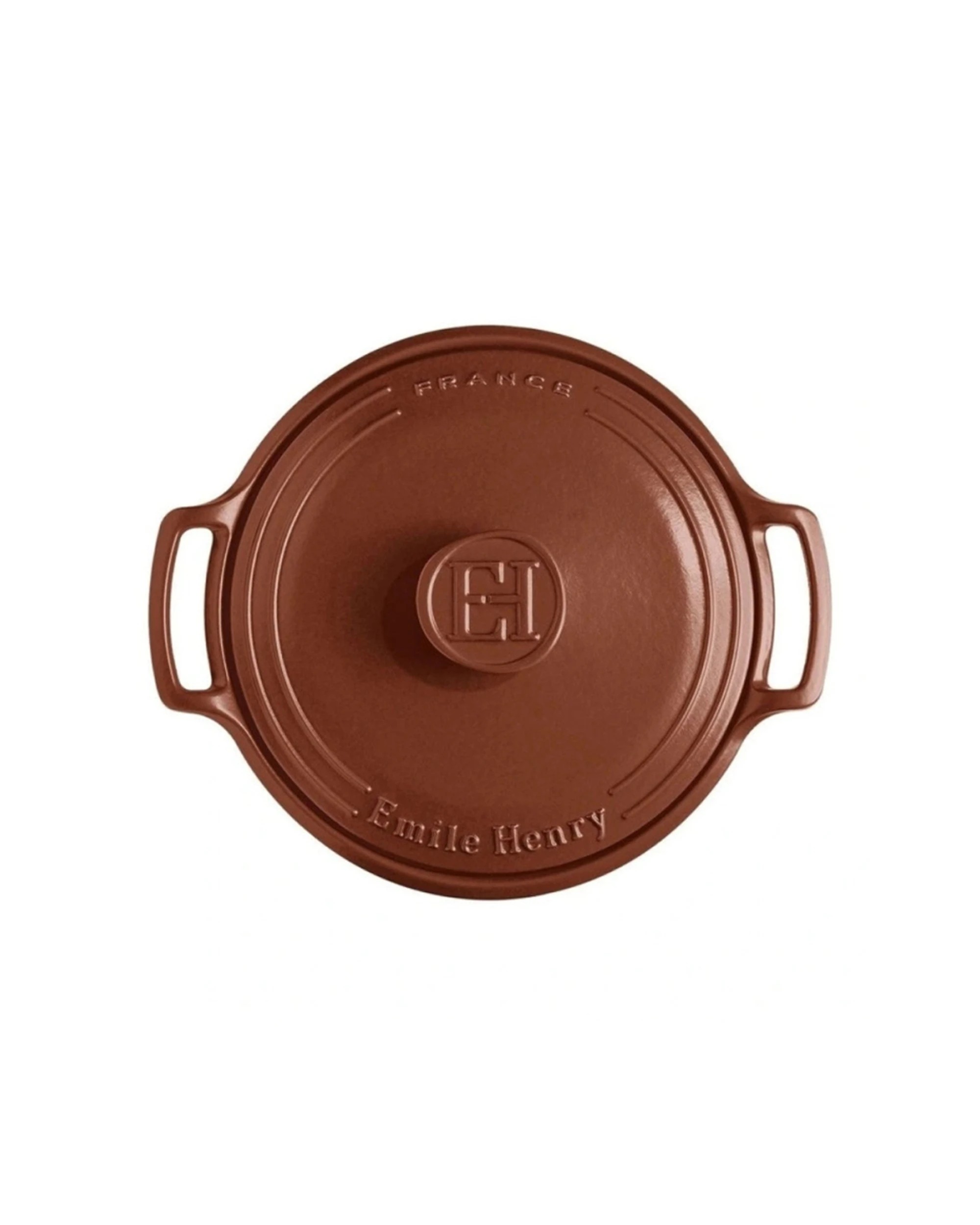 2 Emile Henry Sublime Round Casserole Dish Ceramic Cookware Oven Safe 5L Sienne - Brown, 2 of 3