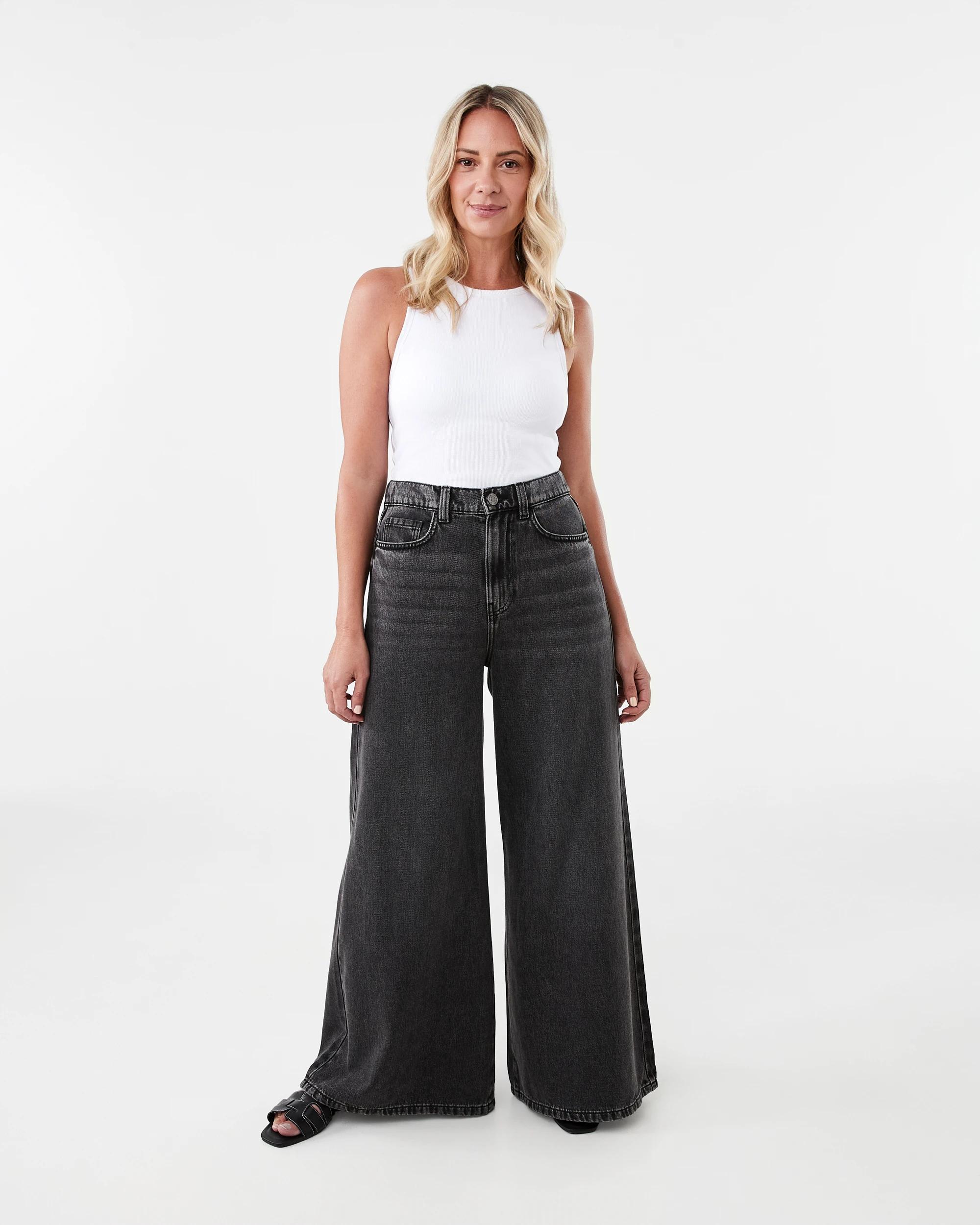 2 Palazzo Jeans Black Wash, 2 of 8