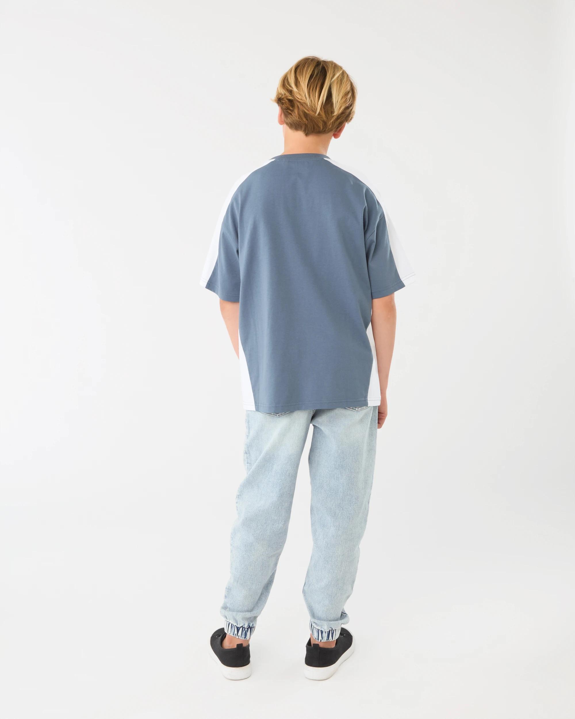 8 Short Sleeve Panelled Printed T-shirt Chinablue, 8 of 8