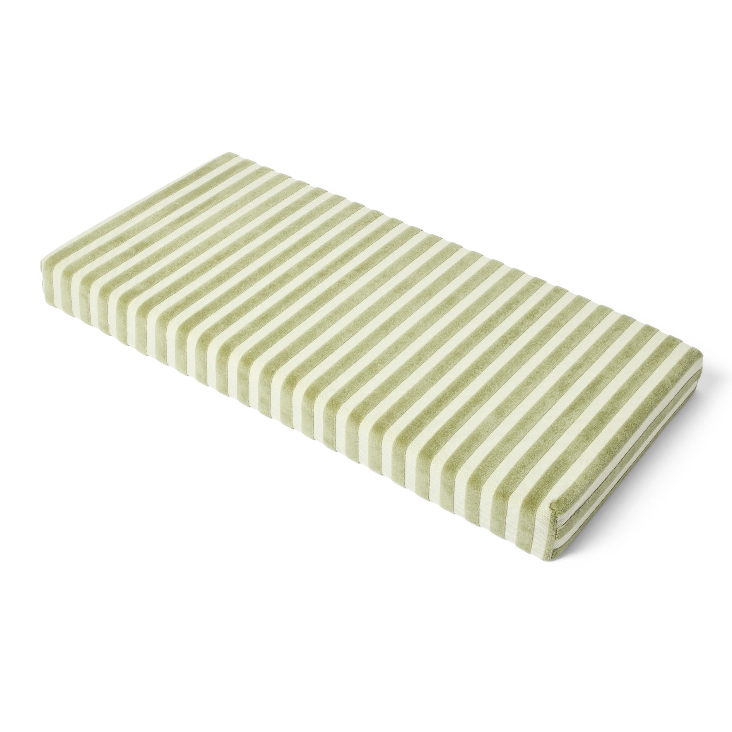 8 Rectangle Storage Ottoman - Green Stripe, 8 of 10