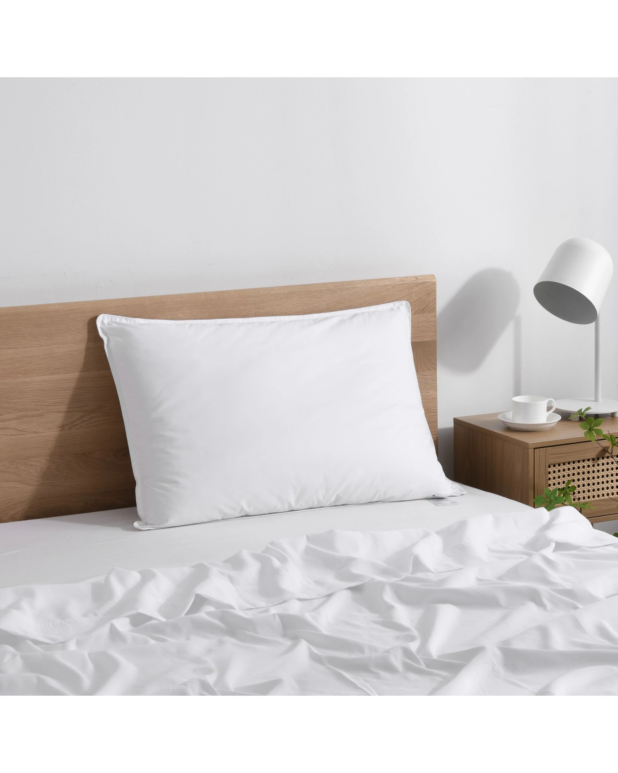 1 Wooltara Australian Wool Rich Pillow High Profile 48x73 cm - White, 1 of 7