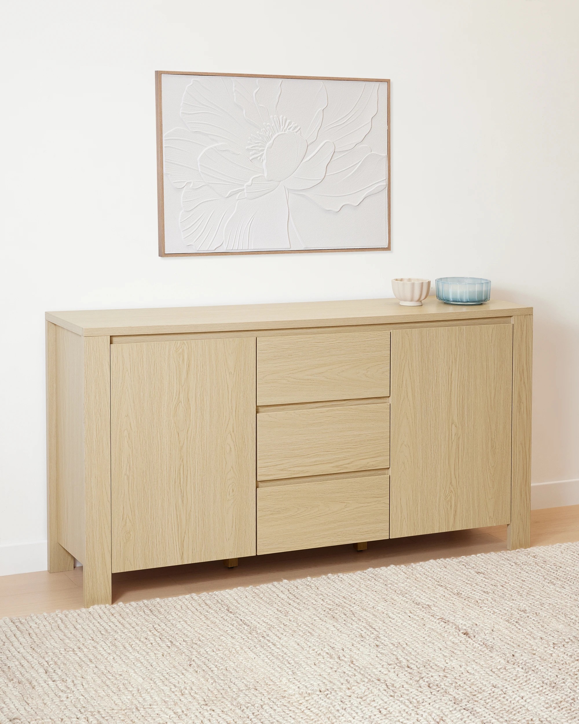 1 Tide 3 Drawer Sideboard - Oak, 1 of 9