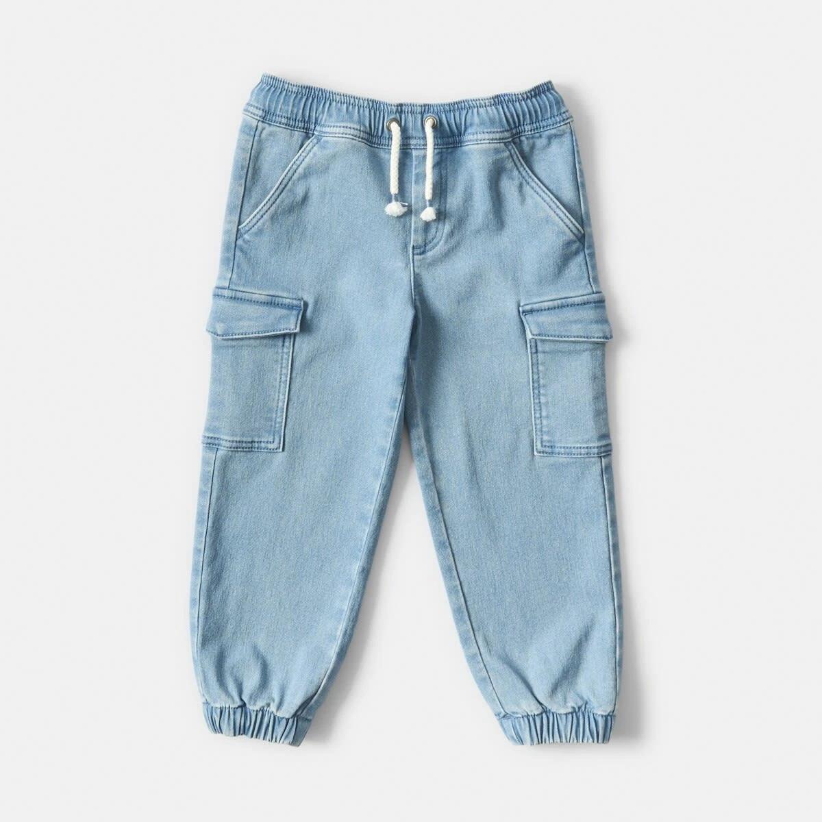 8 Knit Denim Jeans Light Wash, 8 of 9