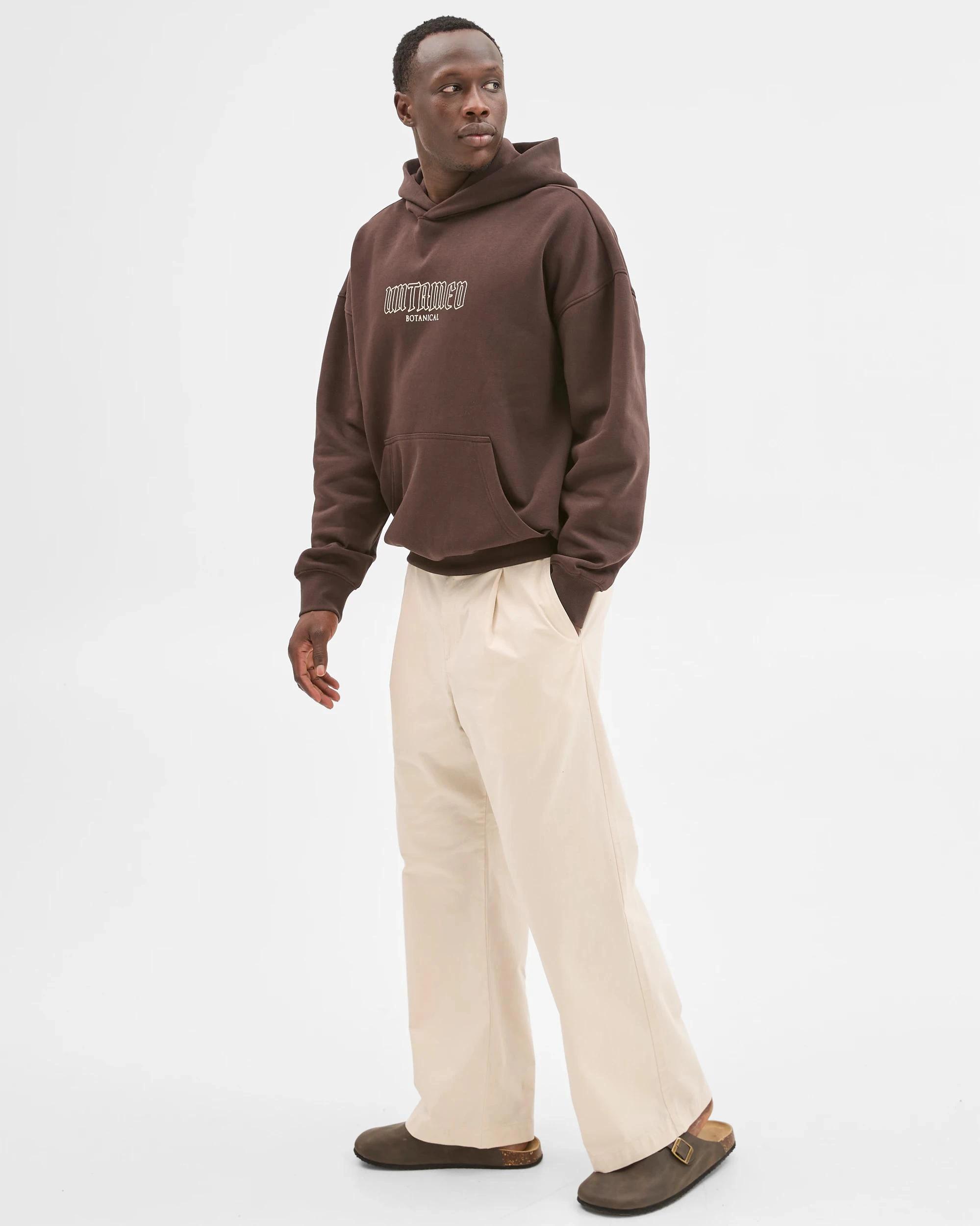 5 Commons Australian Cotton Blend Heavyweight Graphic Hoodie BROWN UNTAMED, 5 of 7