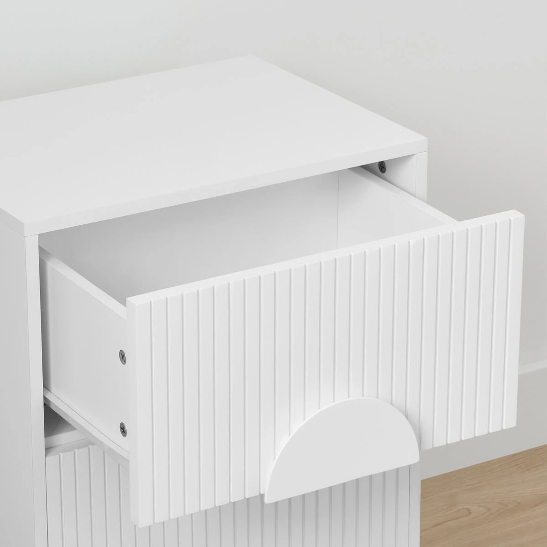 6 Stevie 2 Drawer Bedside Table - White, 6 of 9