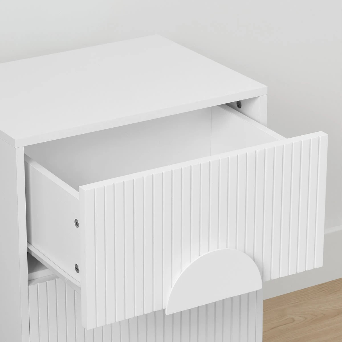 6 Stevie 2 Drawer Bedside Table - White, 6 of 9