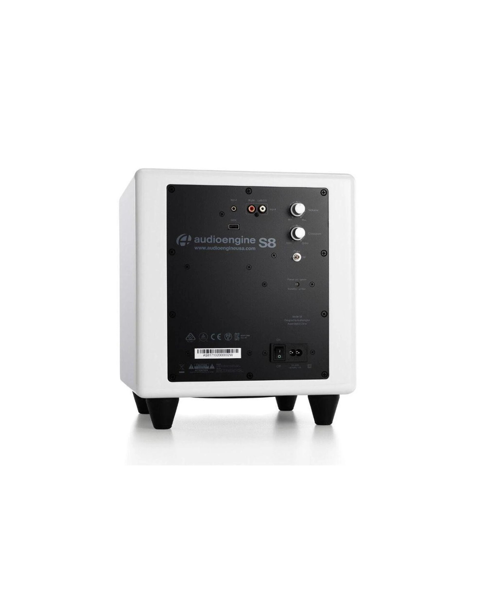 2 Audioengine S8 Premium Powered Subwoofer Hi-Gloss White, 2 of 3