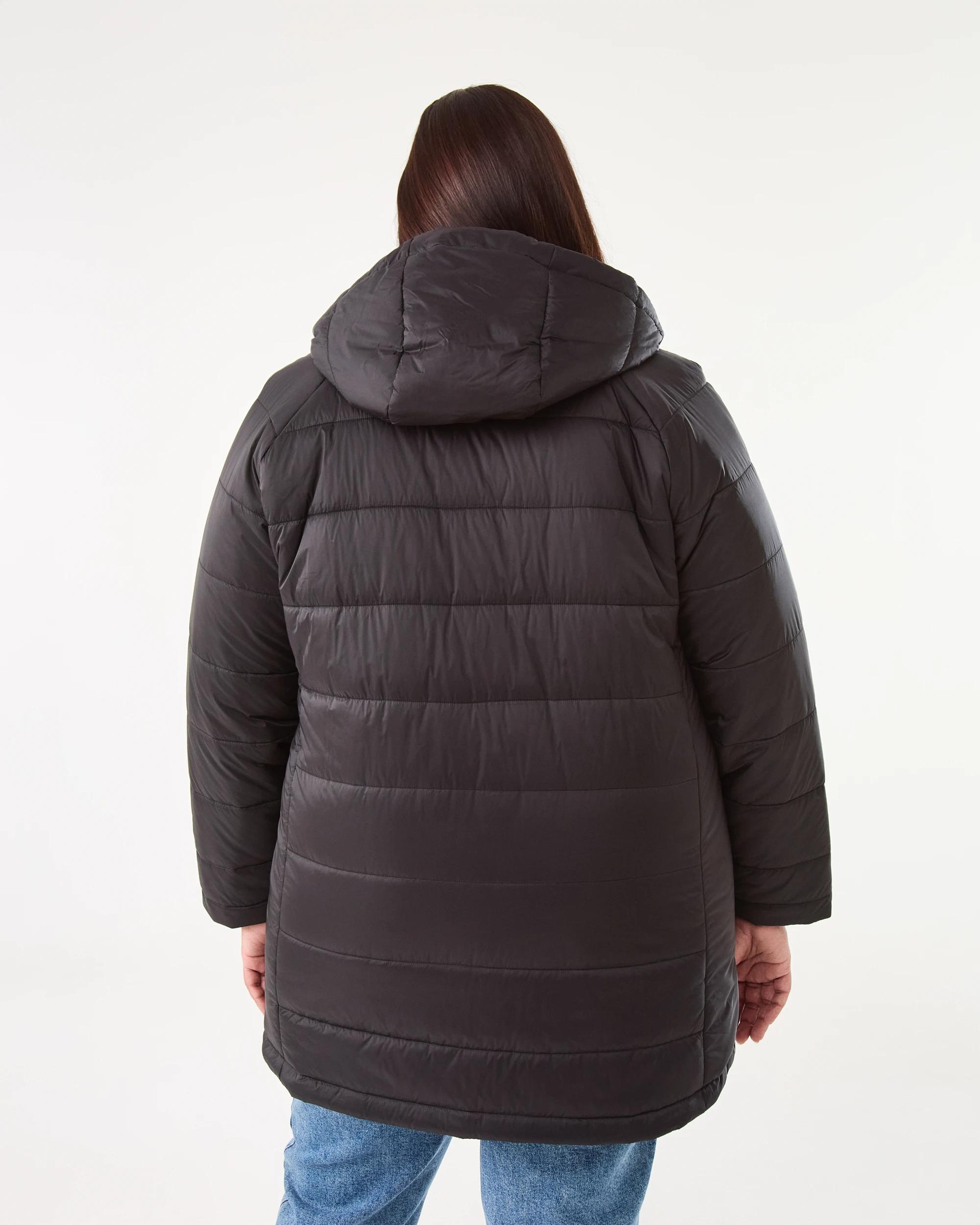 4 Curve Long Sleeve Lightweight Puffer Jacket Black, 4 of 7