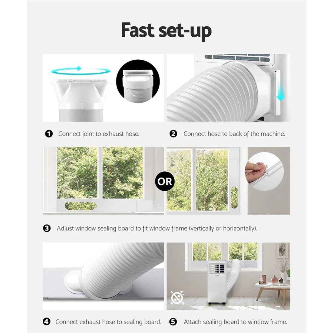 7 Devanti 7000BTU Portable Air Conditioner - White, 7 of 7
