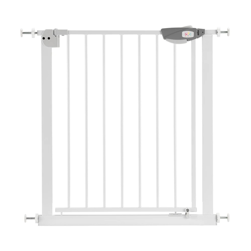 1 Playpals Adjustable Metal Baby Gate Easy Install No Drill Kid Safety Small - White, 1 of 3