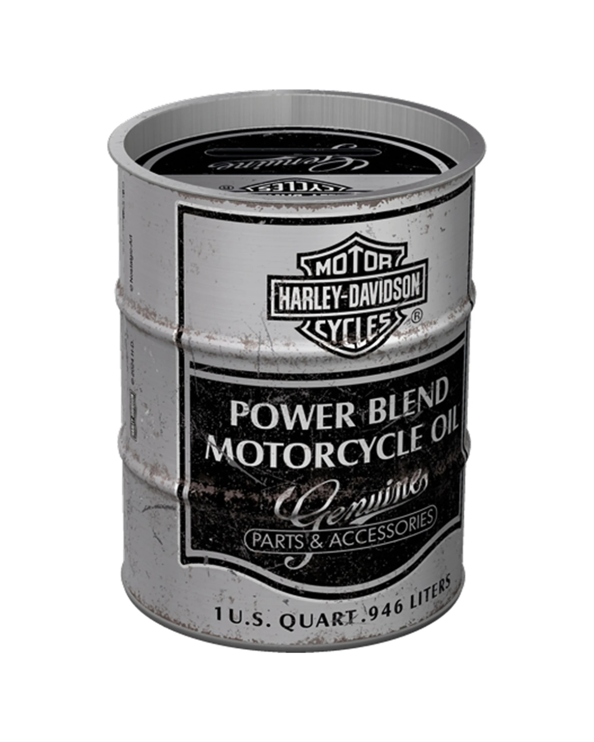 1 Nostalgic-Art Storage Money Box - Harley-Davidson Oil Barrel, 1 of 2