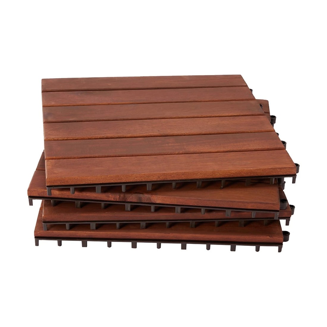 3 4 Pack Wooden Decking Tiles, 3 of 6