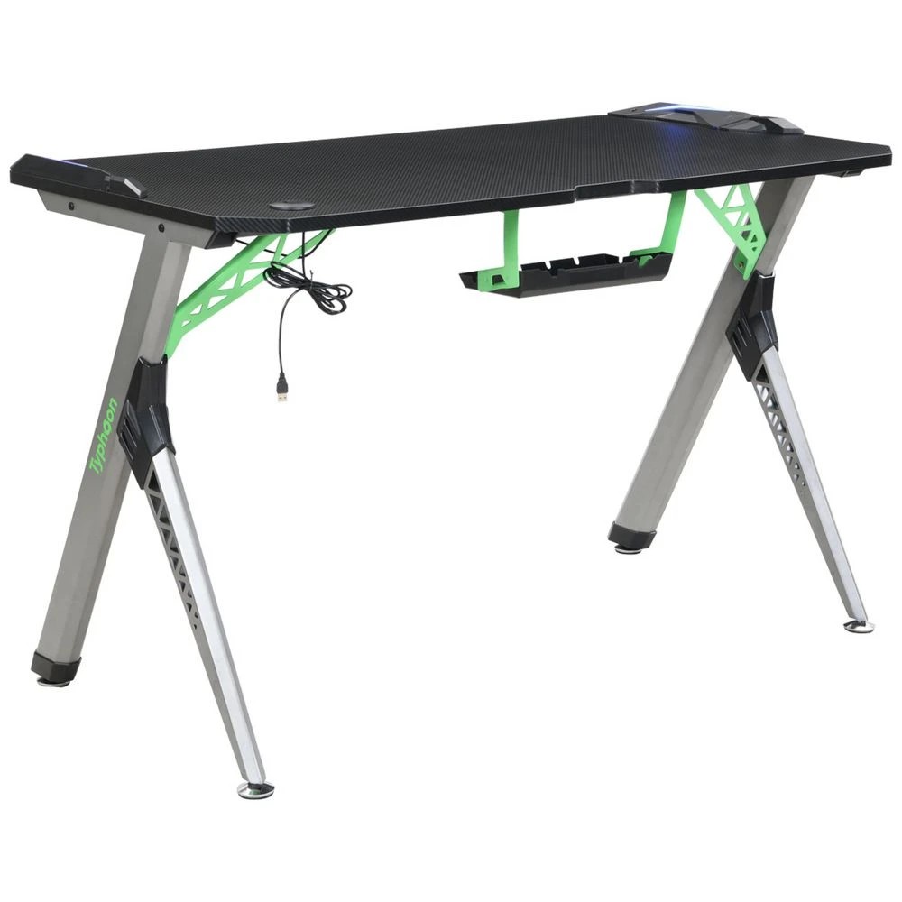 2 Typhoon Viper Gaming Desk 1200mm Grey Desks, Tables and Workstations, 2 of 10
