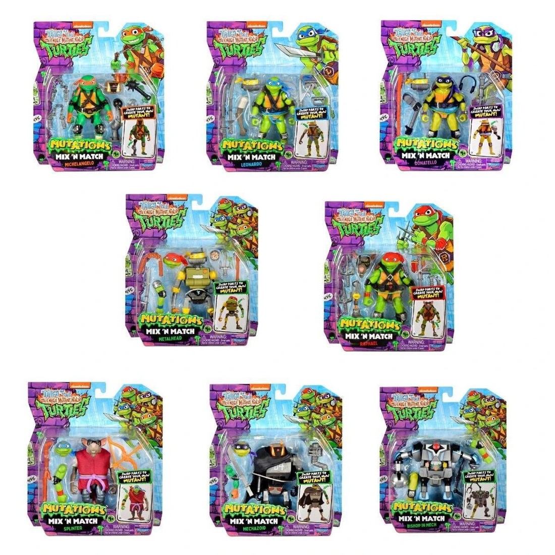 1 Nickelodeon Tales of the Teenage Mutant Ninja Turtles Mutations Mix 'N Match Action Figure - Assorted, 1 of 2