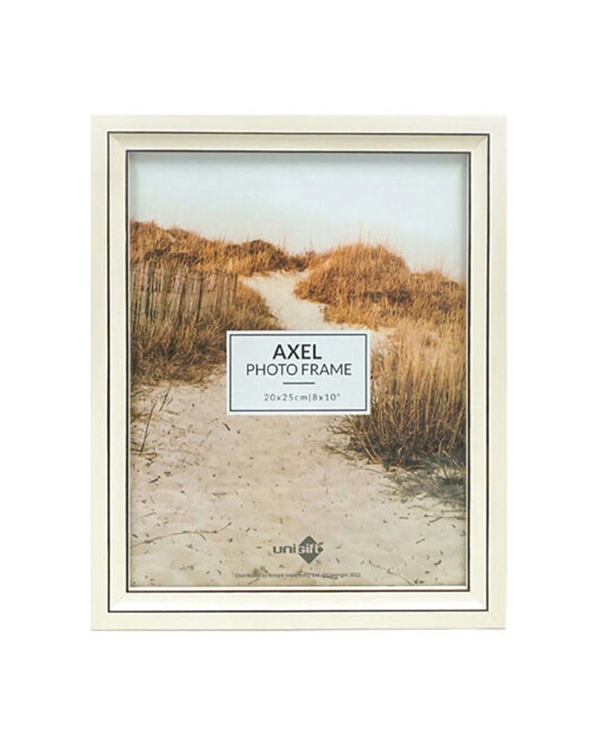 1 Unigift Axel Glass Home Decor Picture Photo Frame 20x25cm Ivory - Multi, 1 of 1