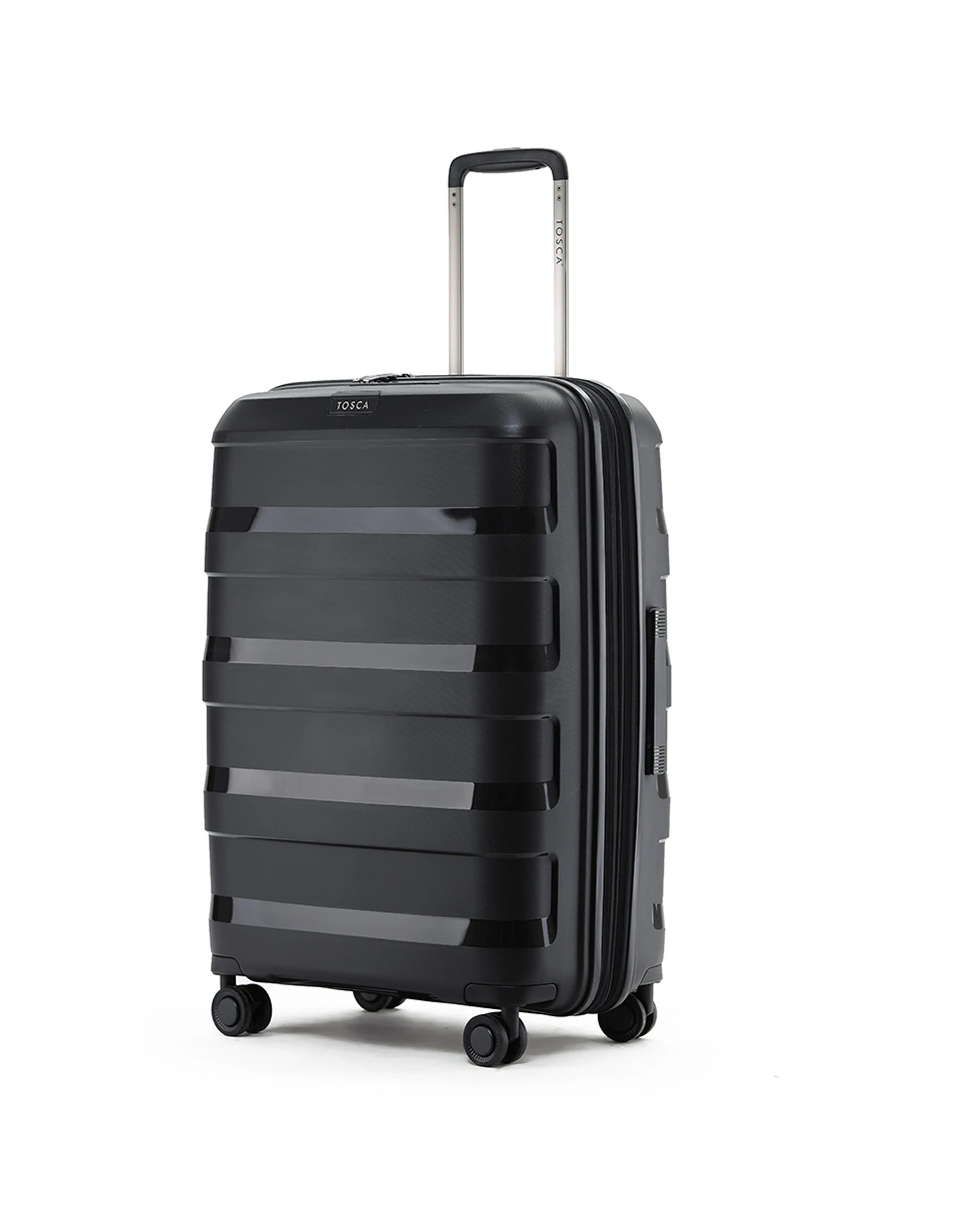 2 Tosca Comet 40L 20" & 88L 25" Hard Case Trolley Suitcase Combo - Black, 2 of 9