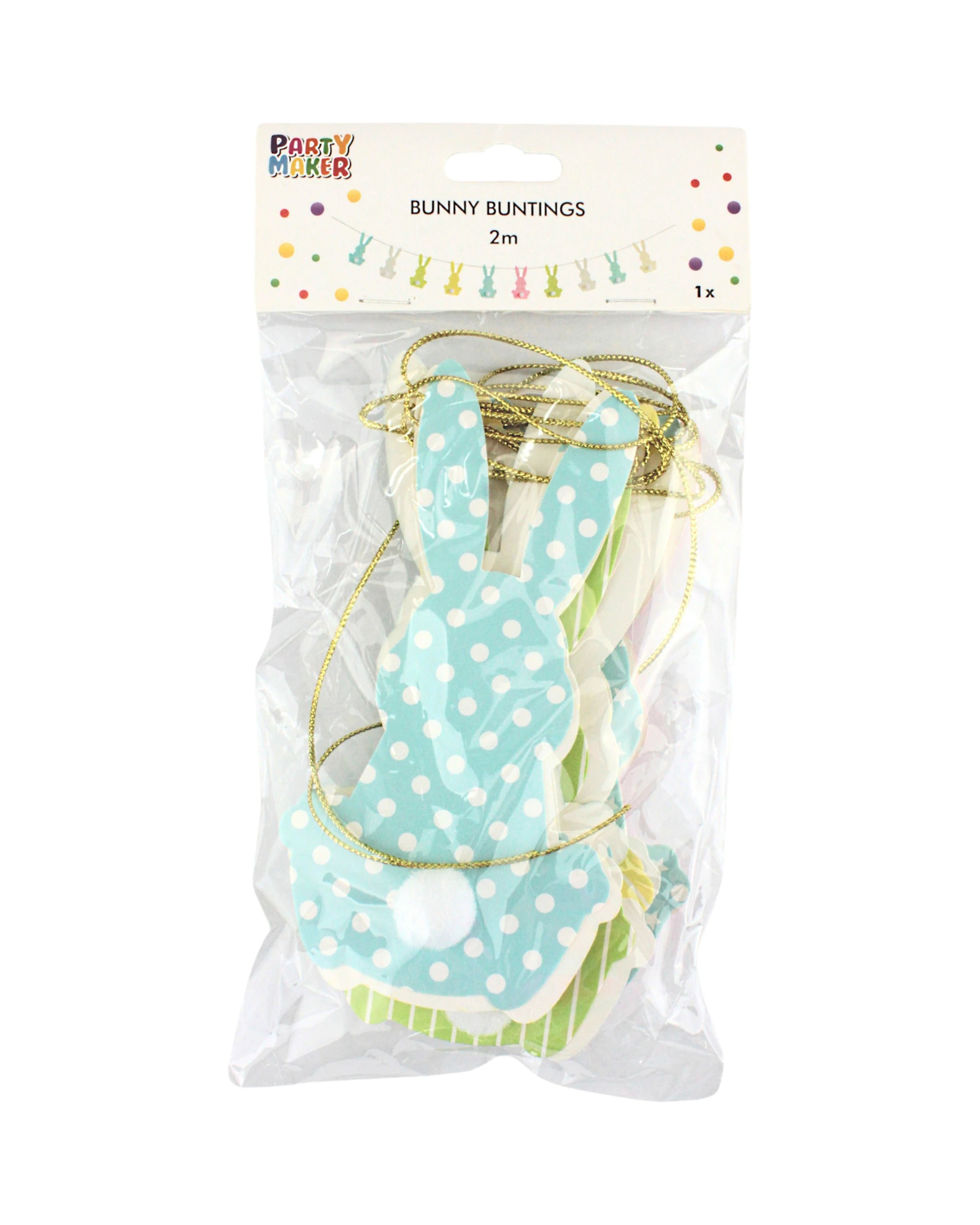 3 Partyrama Easter Bunny Dots and Stripes Garland Banner 2m, 3 of 3