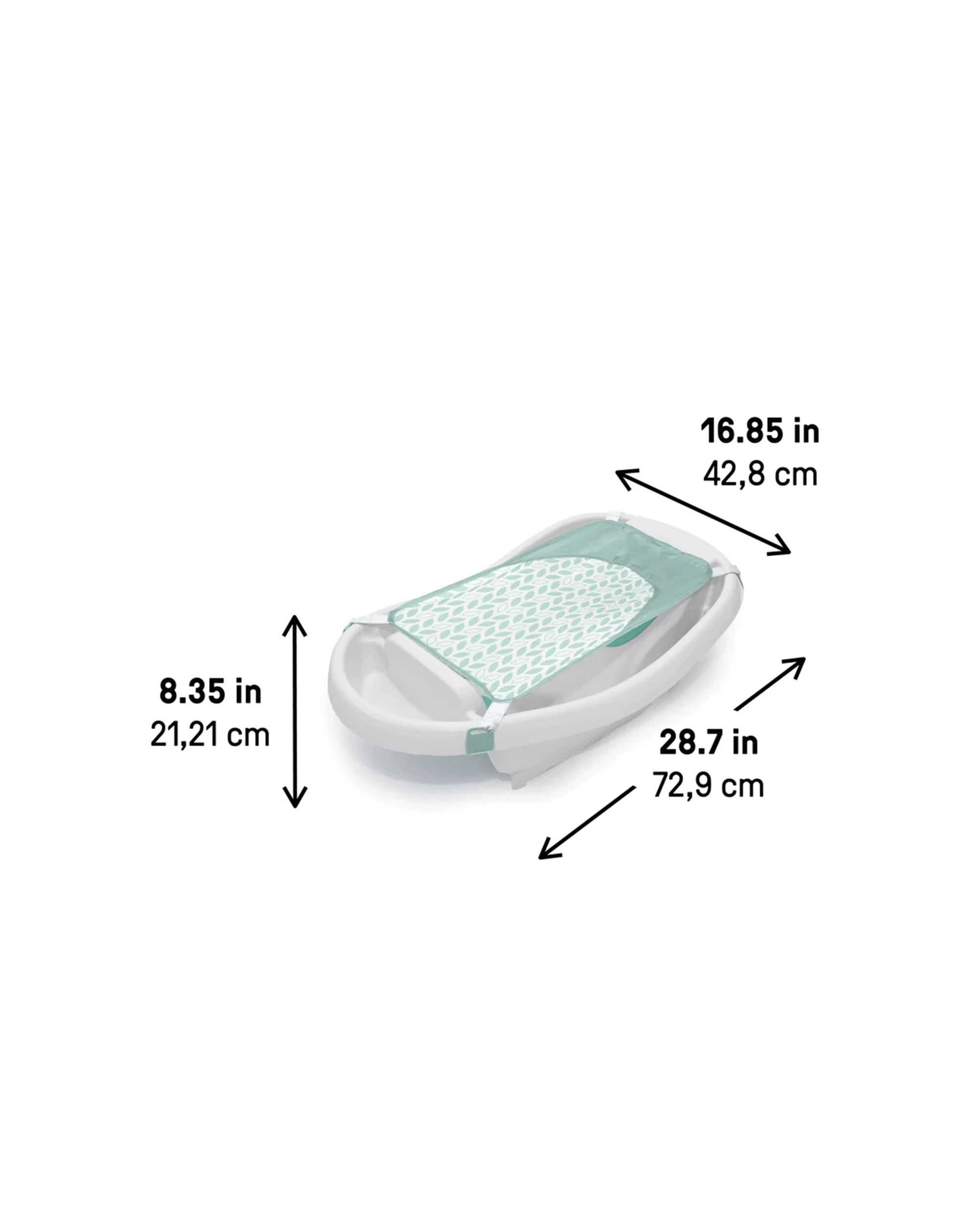 2 Ingenuity Comfy Clean Deluxe Baby Bath Tub Soft Fabric Sling 0-24 Months - White, 2 of 6